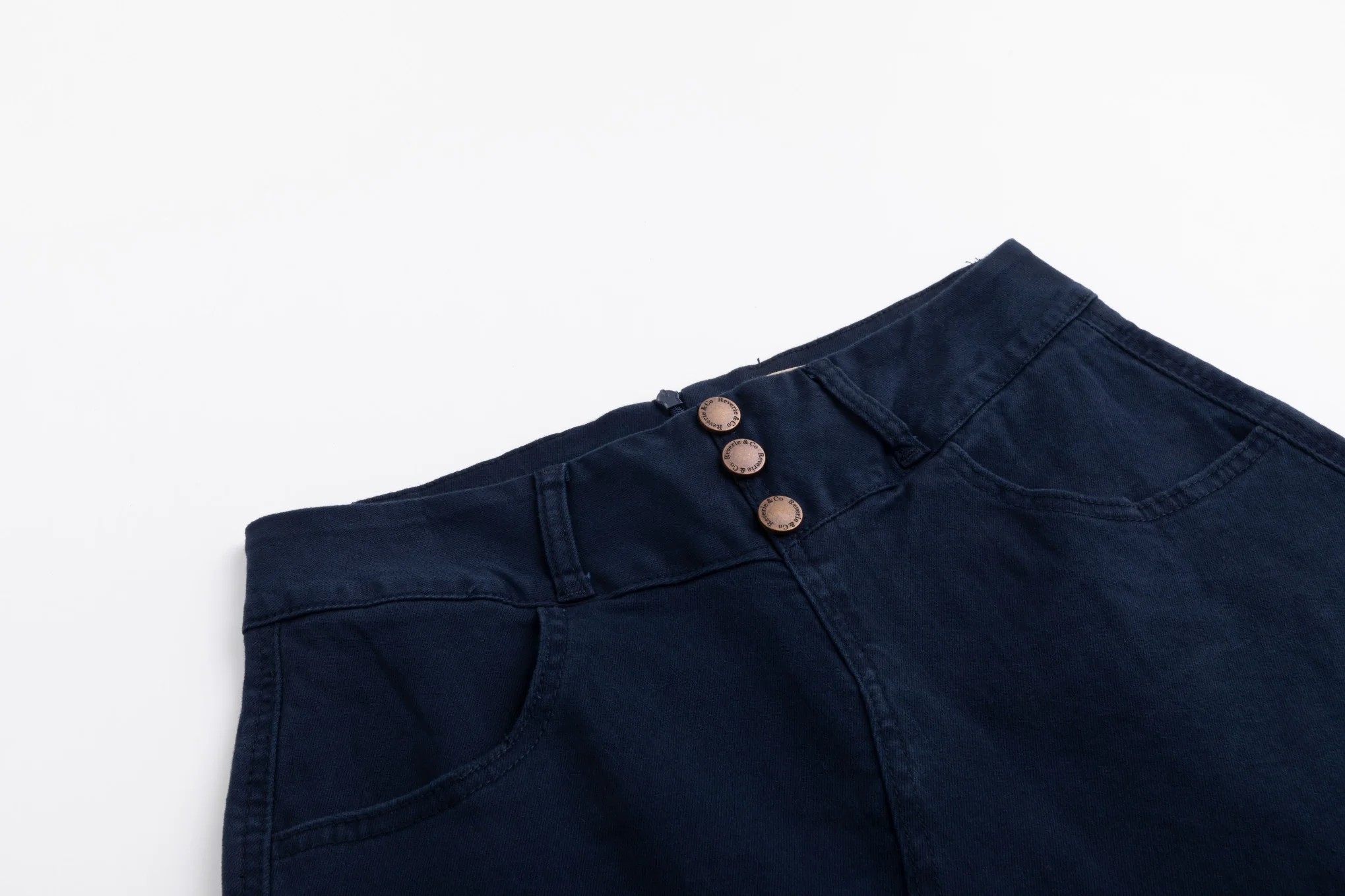 3 Button Denim Skirt - Midnight - Image 7