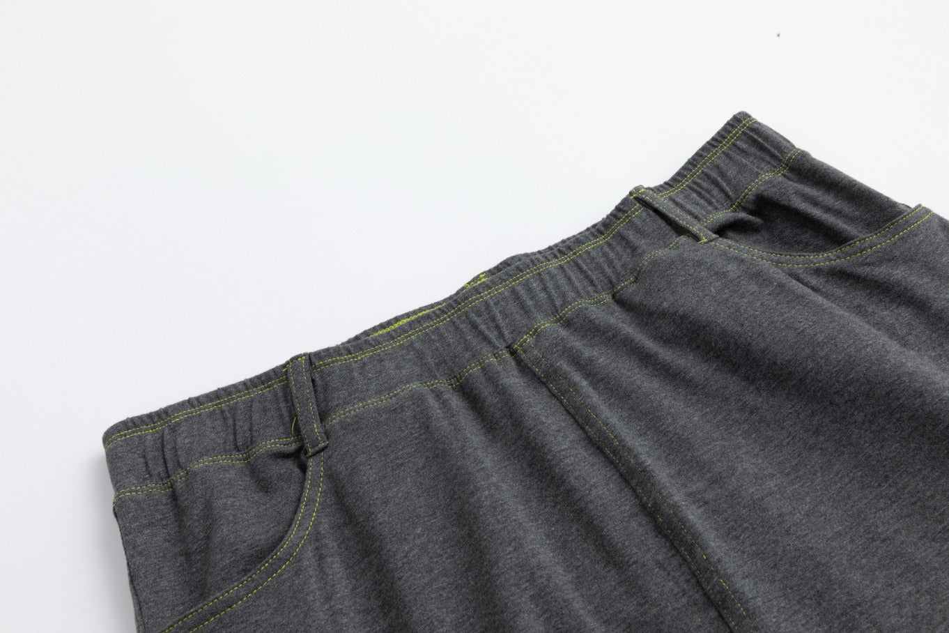 Acid Wash Stitched Cargo Skirt - Dark Heather Grey - Image 5