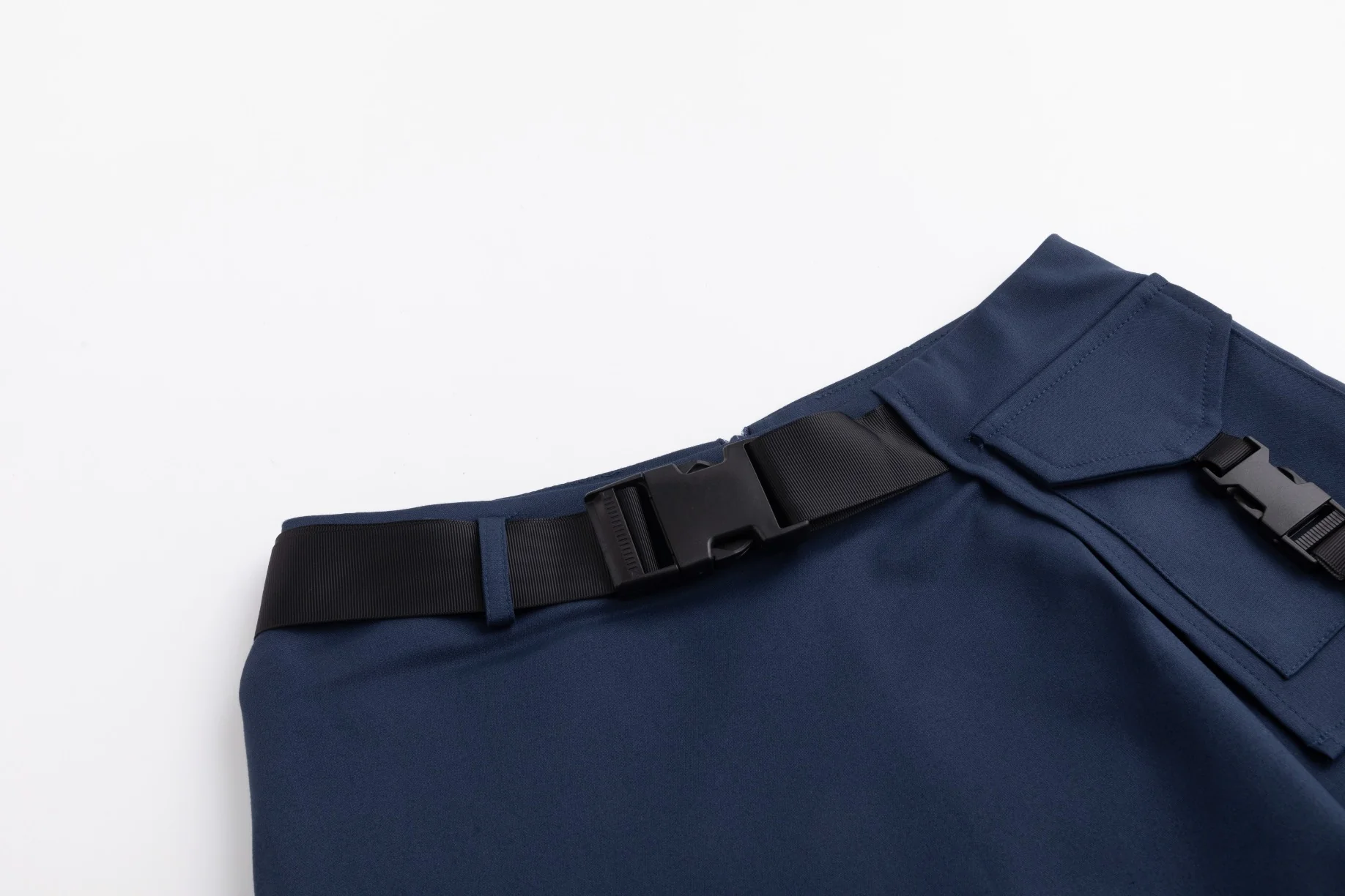 Aline Buckle Skirt- Navy - Image 5