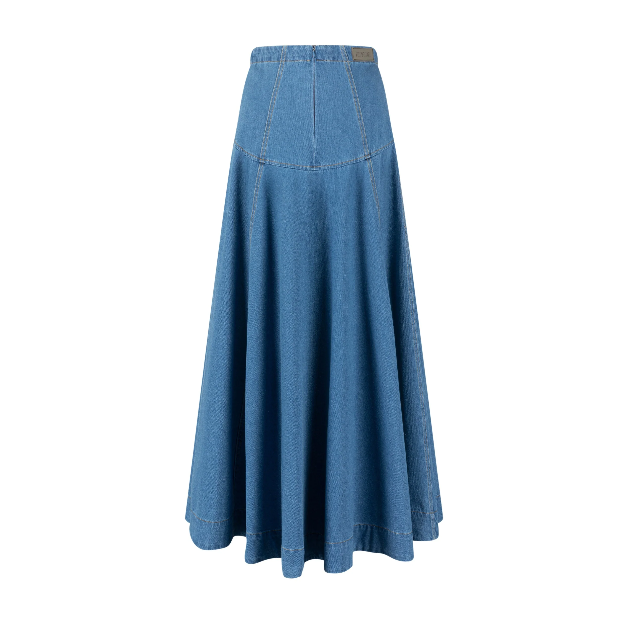 Aline Circle Skirt- Denim Blue - Image 2
