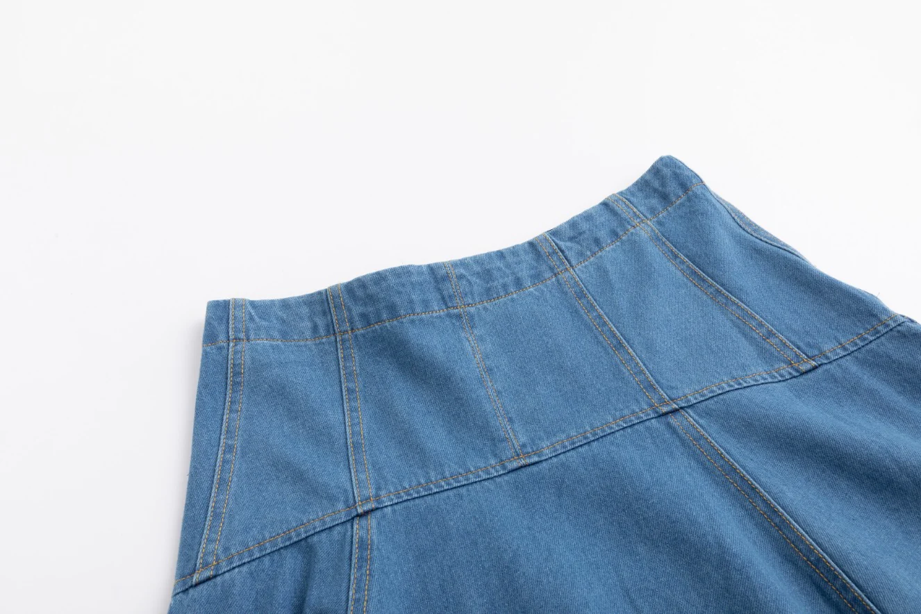 Aline Circle Skirt- Denim Blue - Image 5