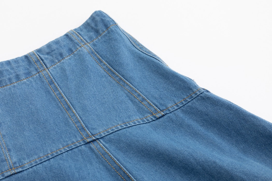 Aline Circle Skirt- Denim Blue - Image 6
