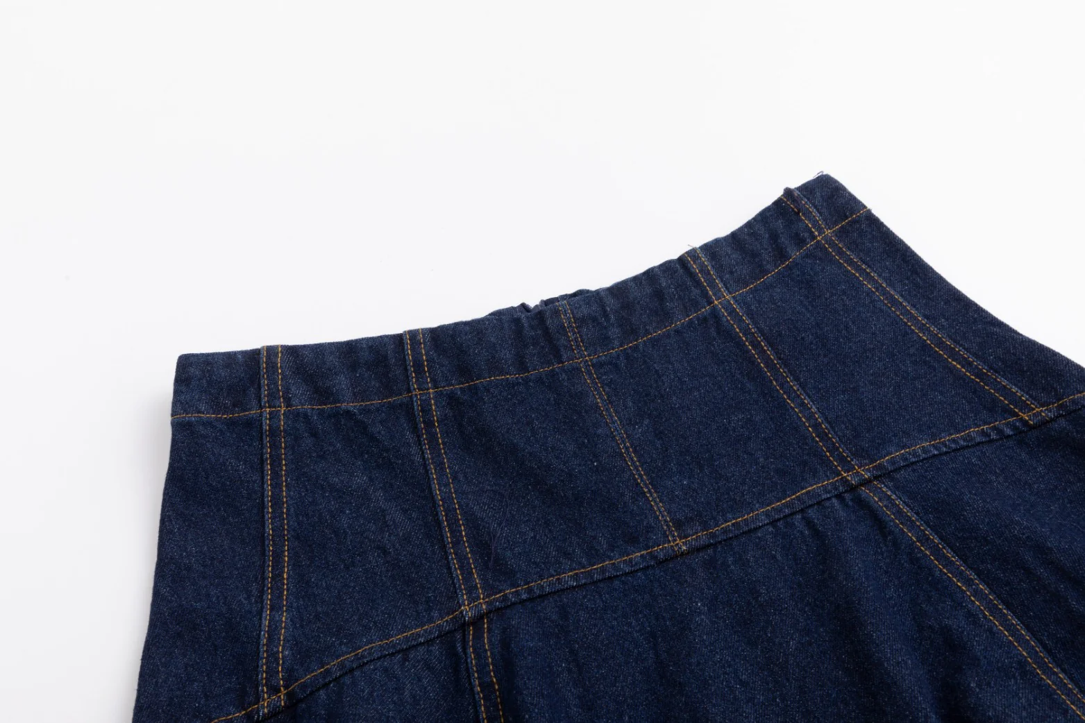 Aline Circle Skirt- Denim - Dark Blue - Image 7