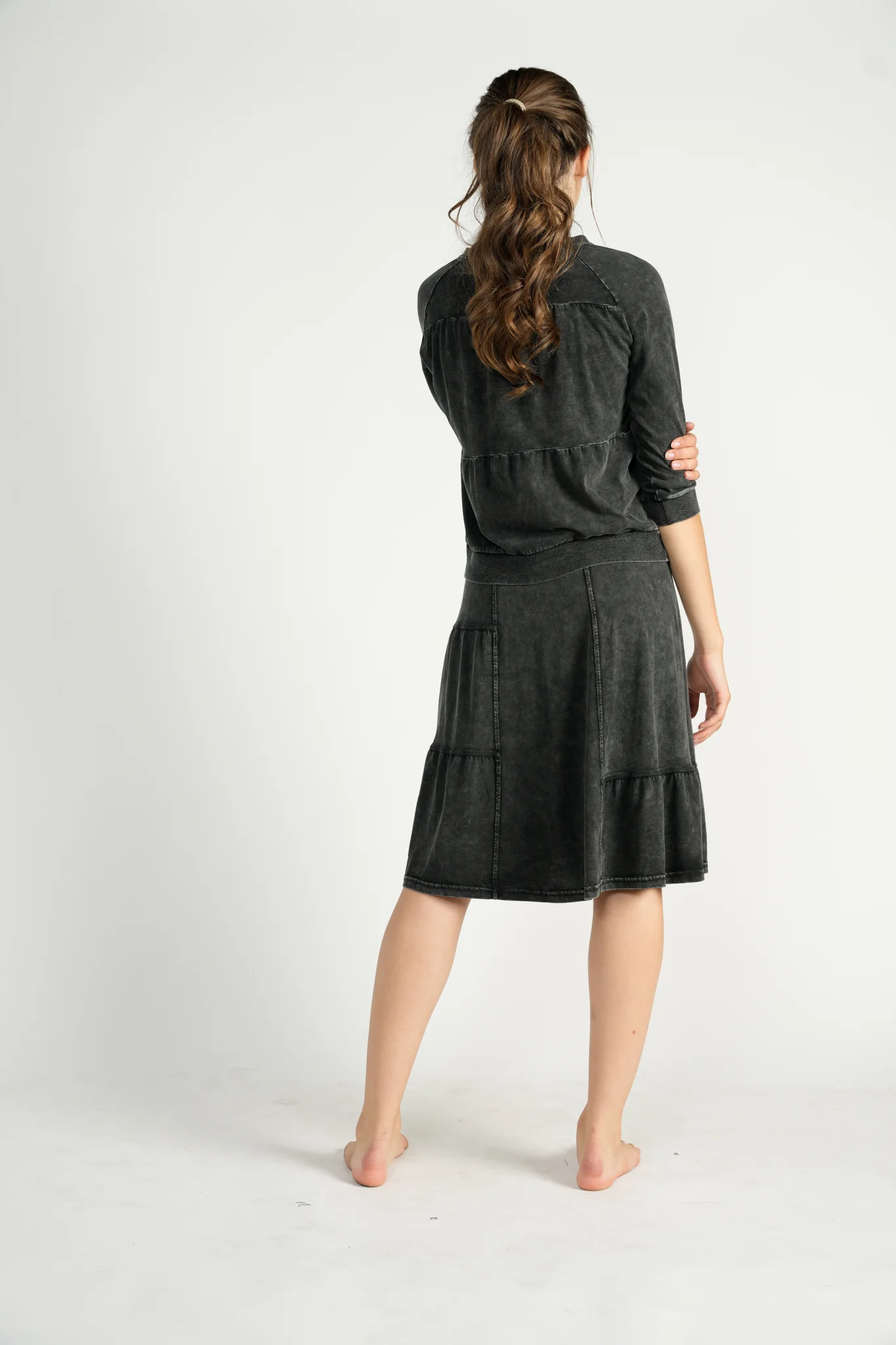 Black Washed Back Tiered Top - Image 2