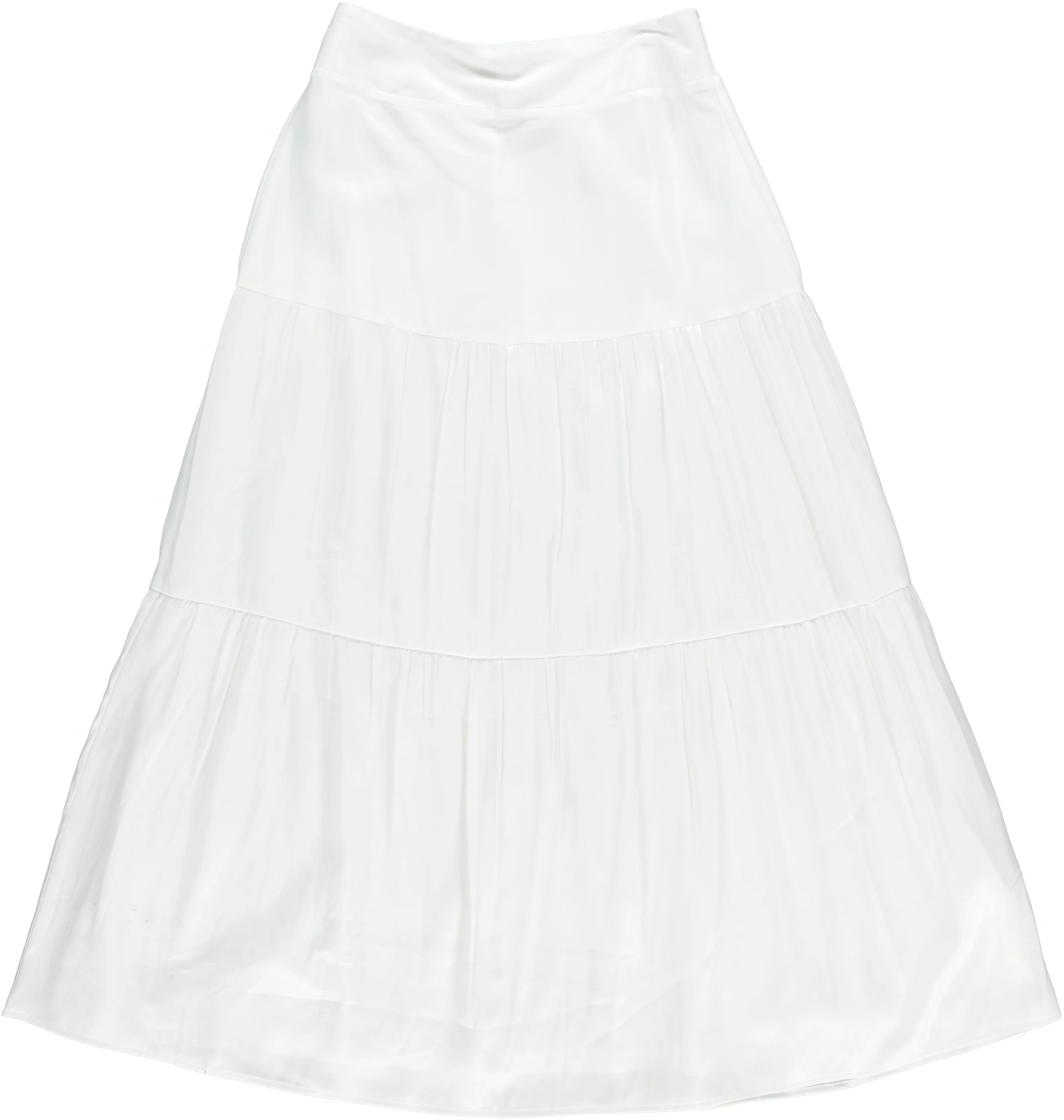 Ivory Silky Layered Skirt - Image 2