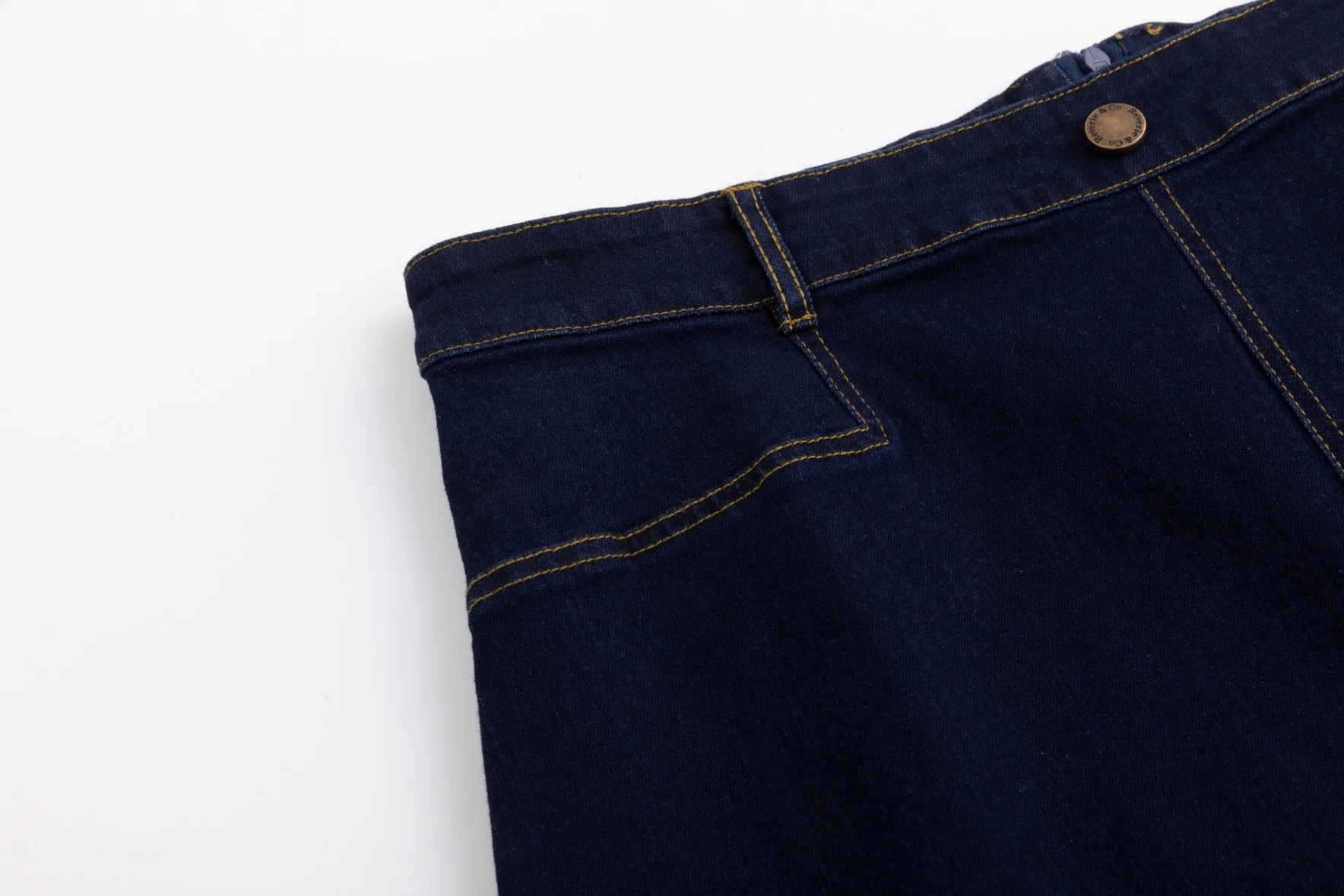 Basic Pocket Skirt Denim - Dark Blue - Image 6