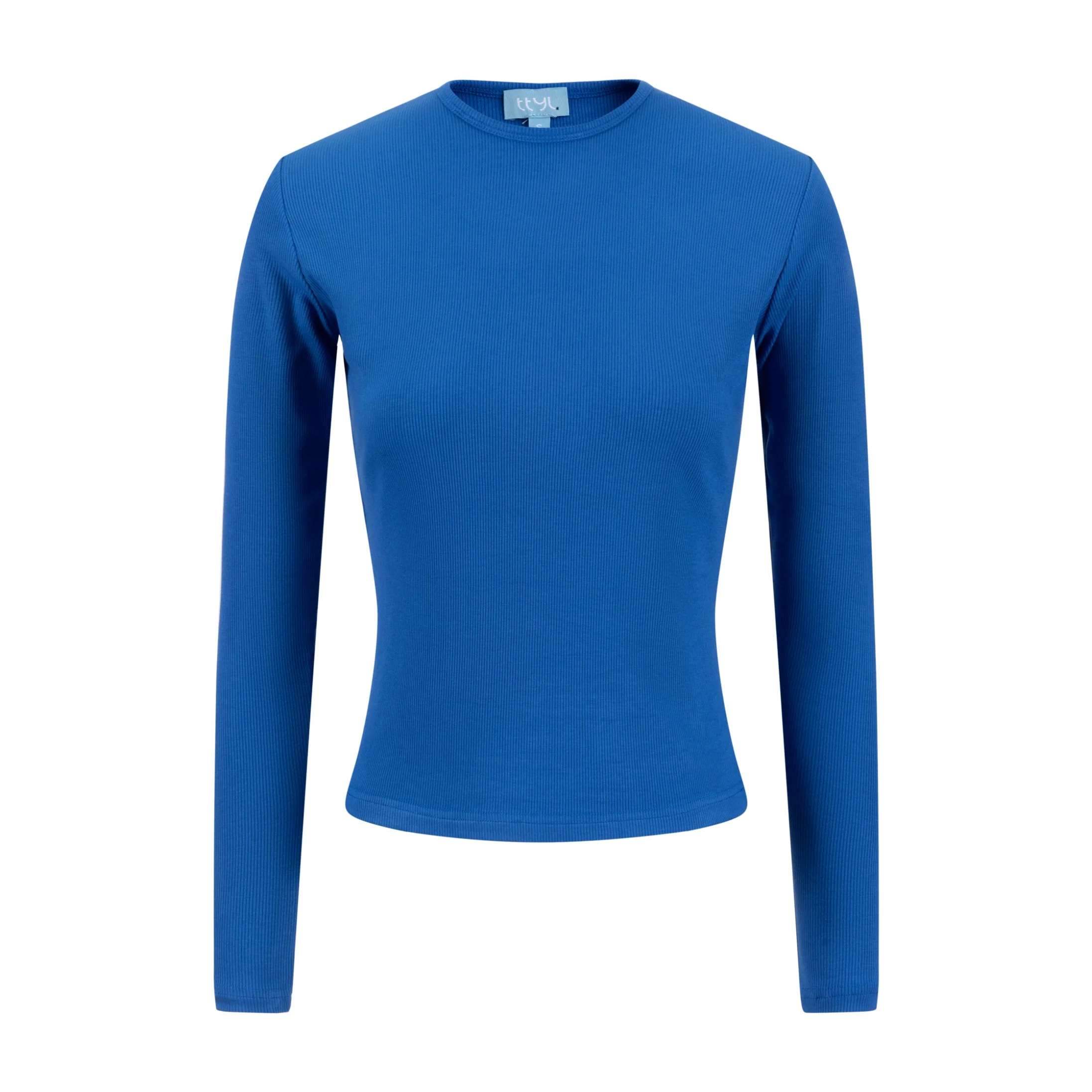 Basic Ribbed Tee-Front Top - Blueberry - Image 2