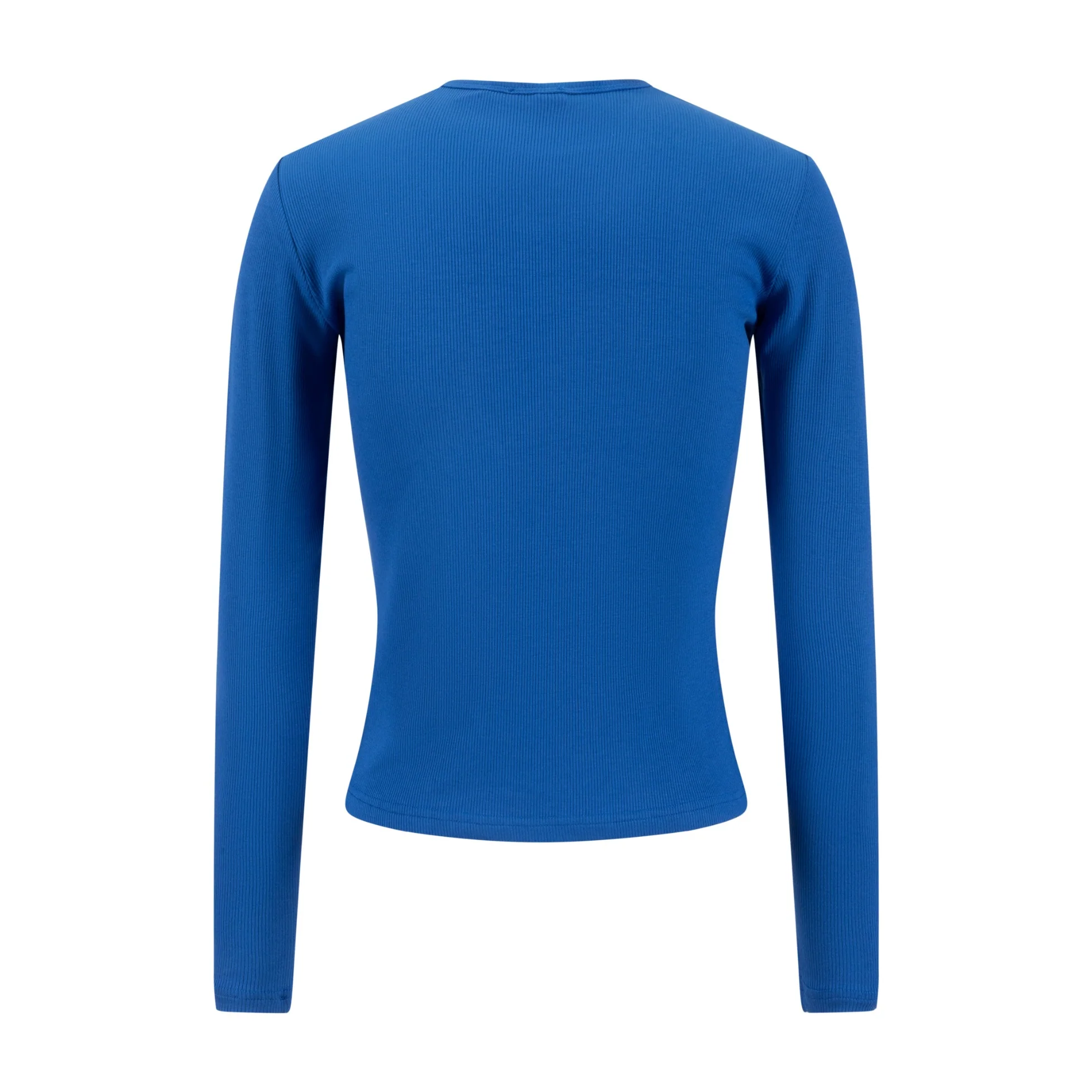 Basic Ribbed Tee-Front Top - Blueberry - Image 3