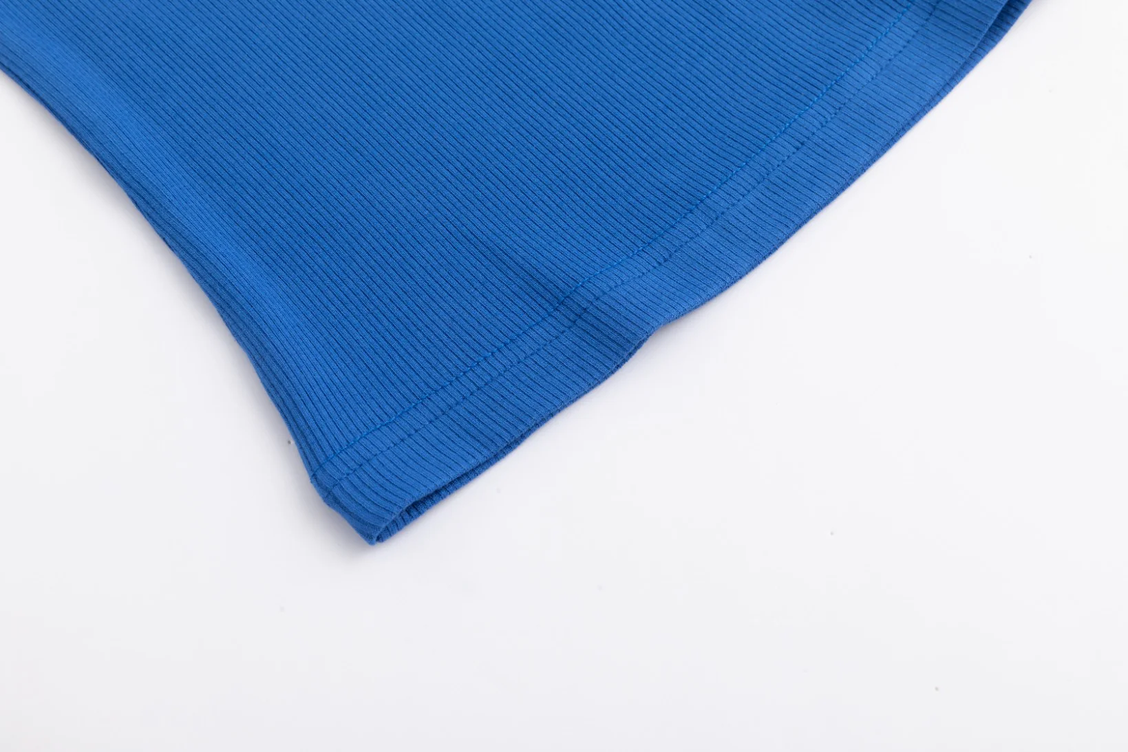 Basic Ribbed Tee-Front Top - Blueberry - Image 6