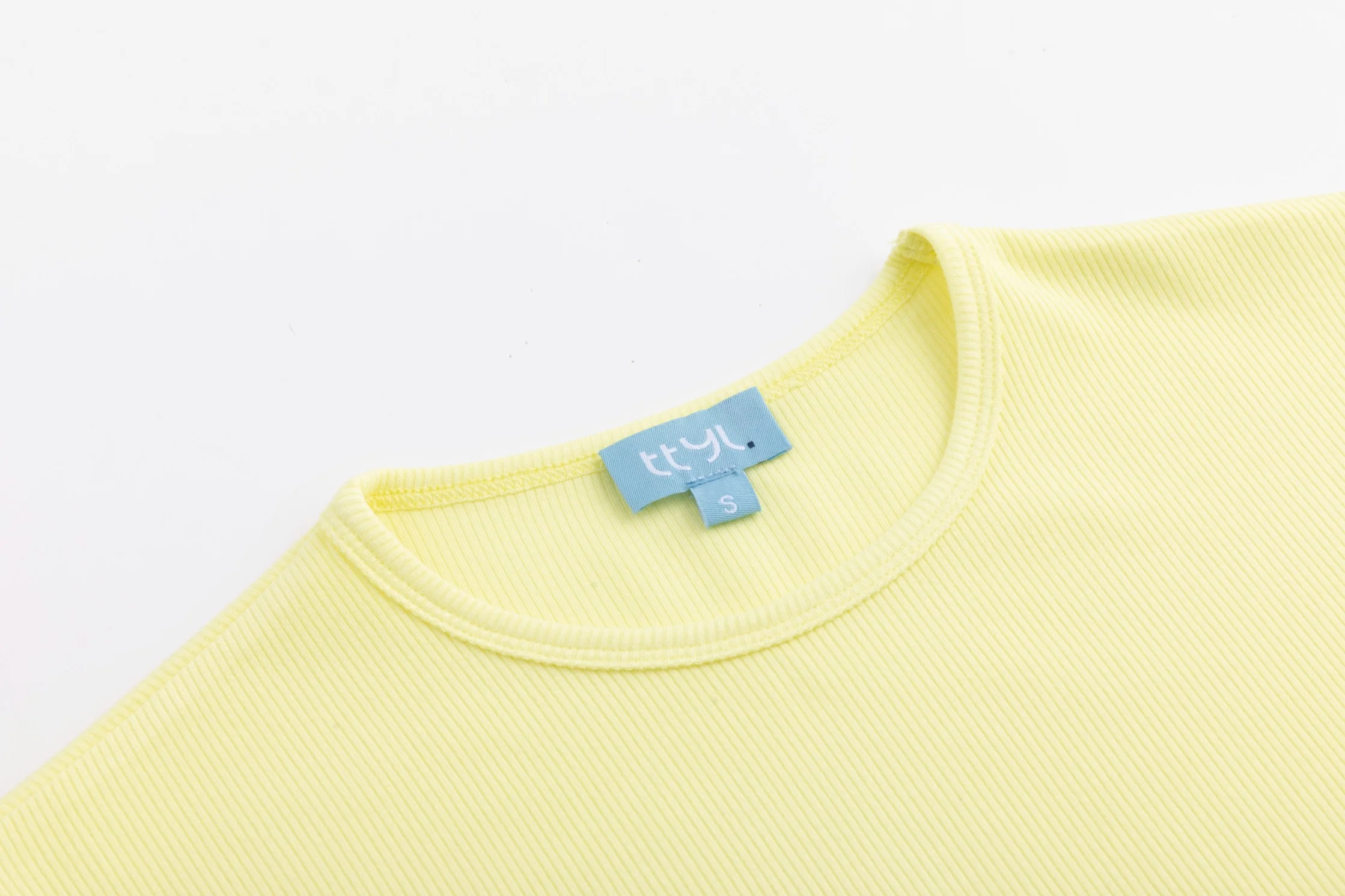 Basic Ribbed Tee- Lemon - Image 4