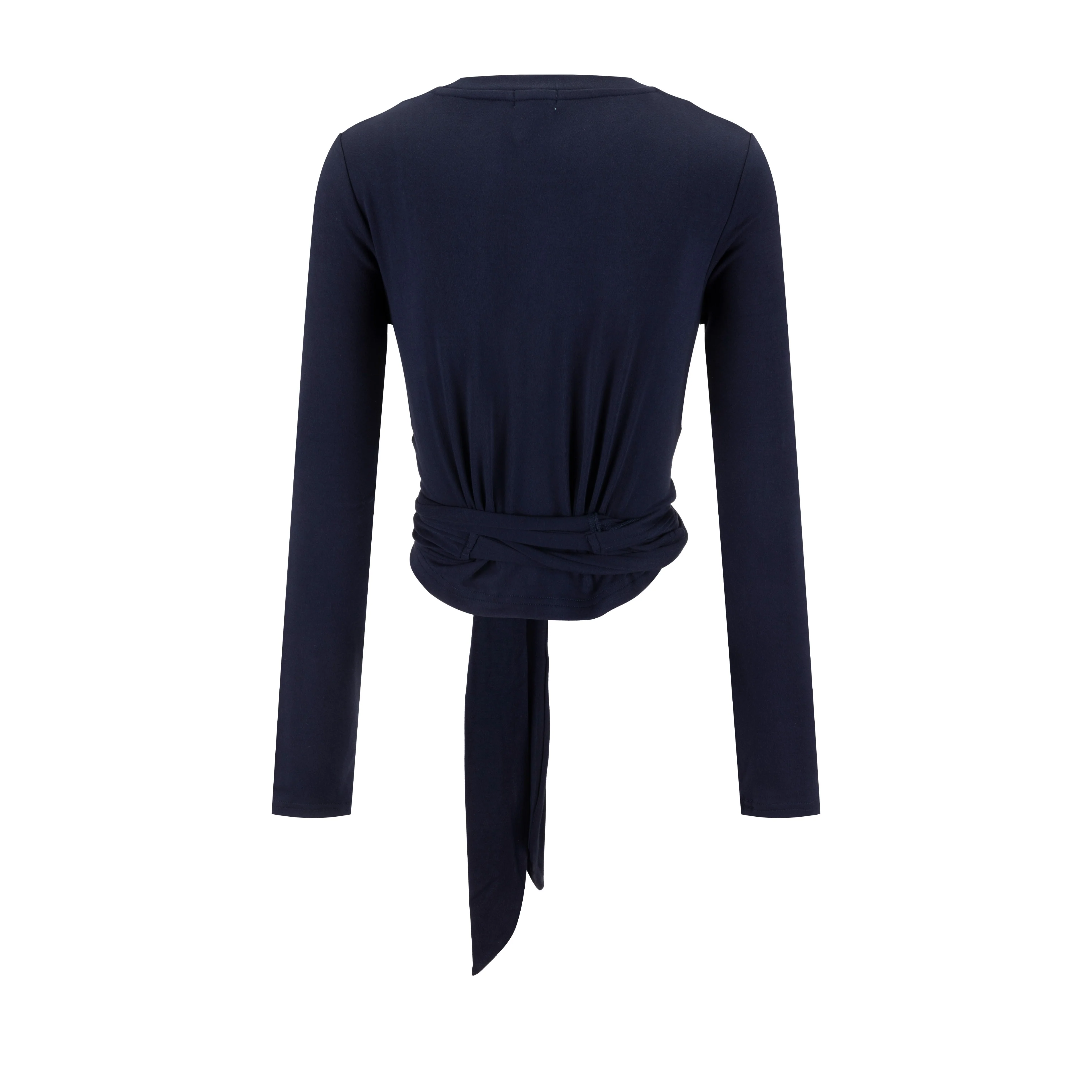 Basic Seam Wrap Top- Midnight - Image 3