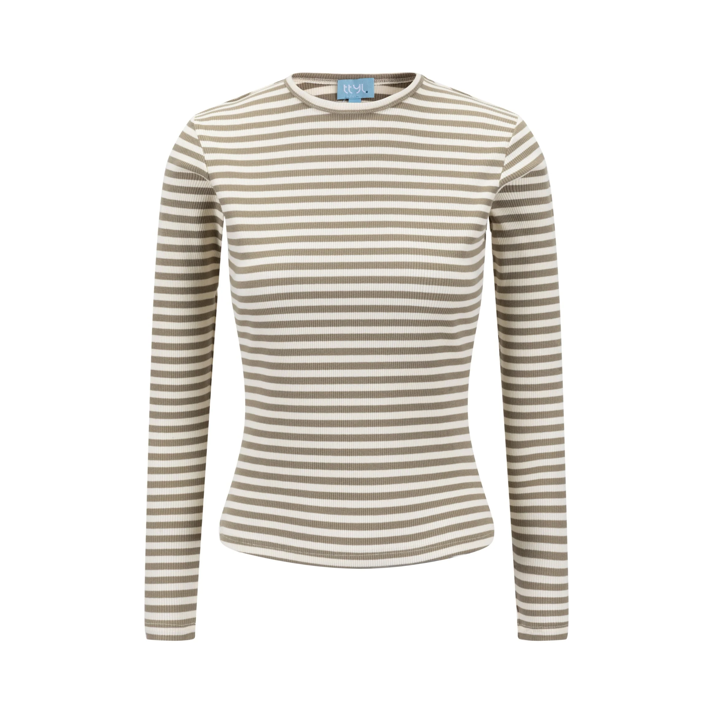 Basic Stripe Tee - Green Moss - Image 2