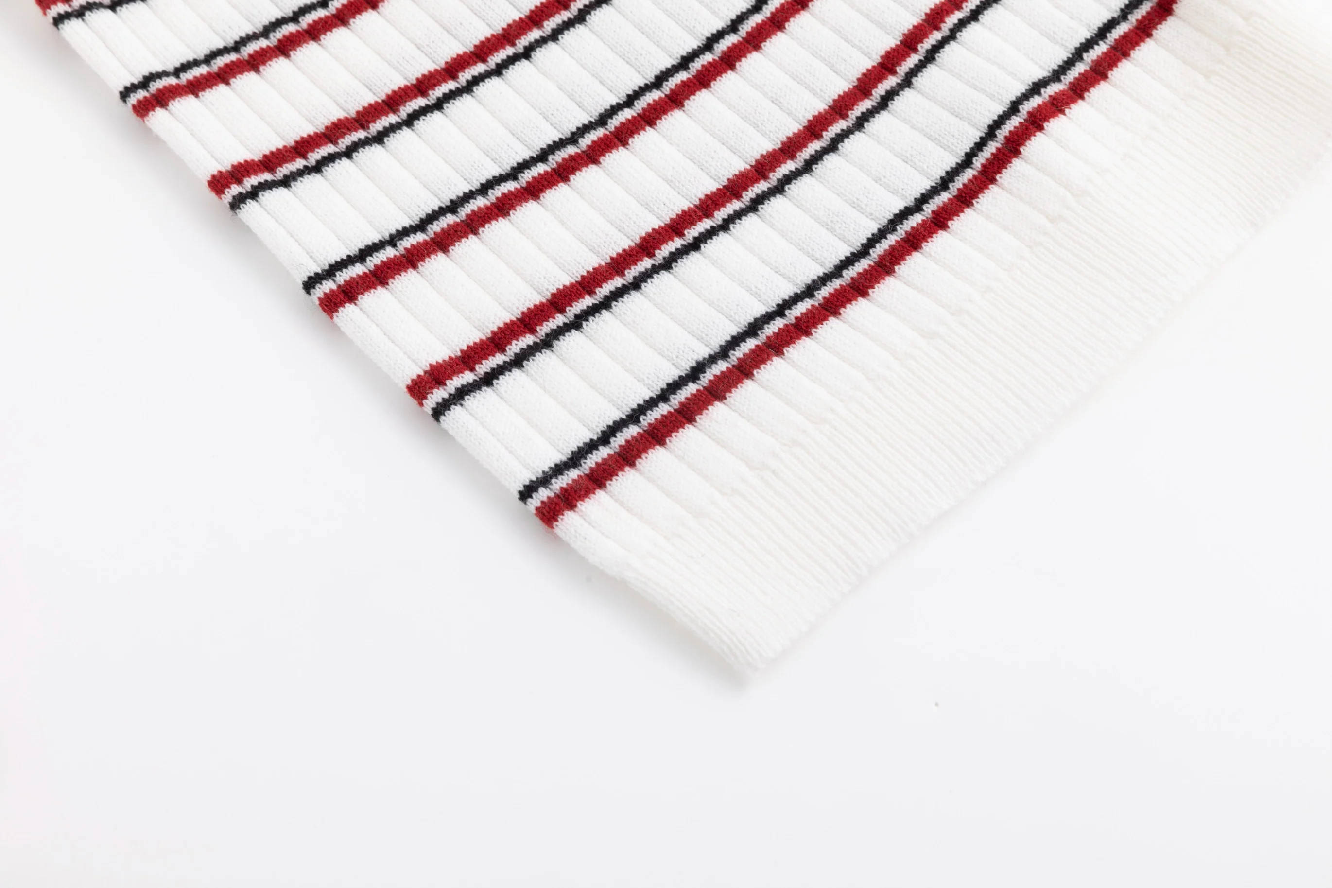 Black And Red Stripped Knit Sweater - Image 5