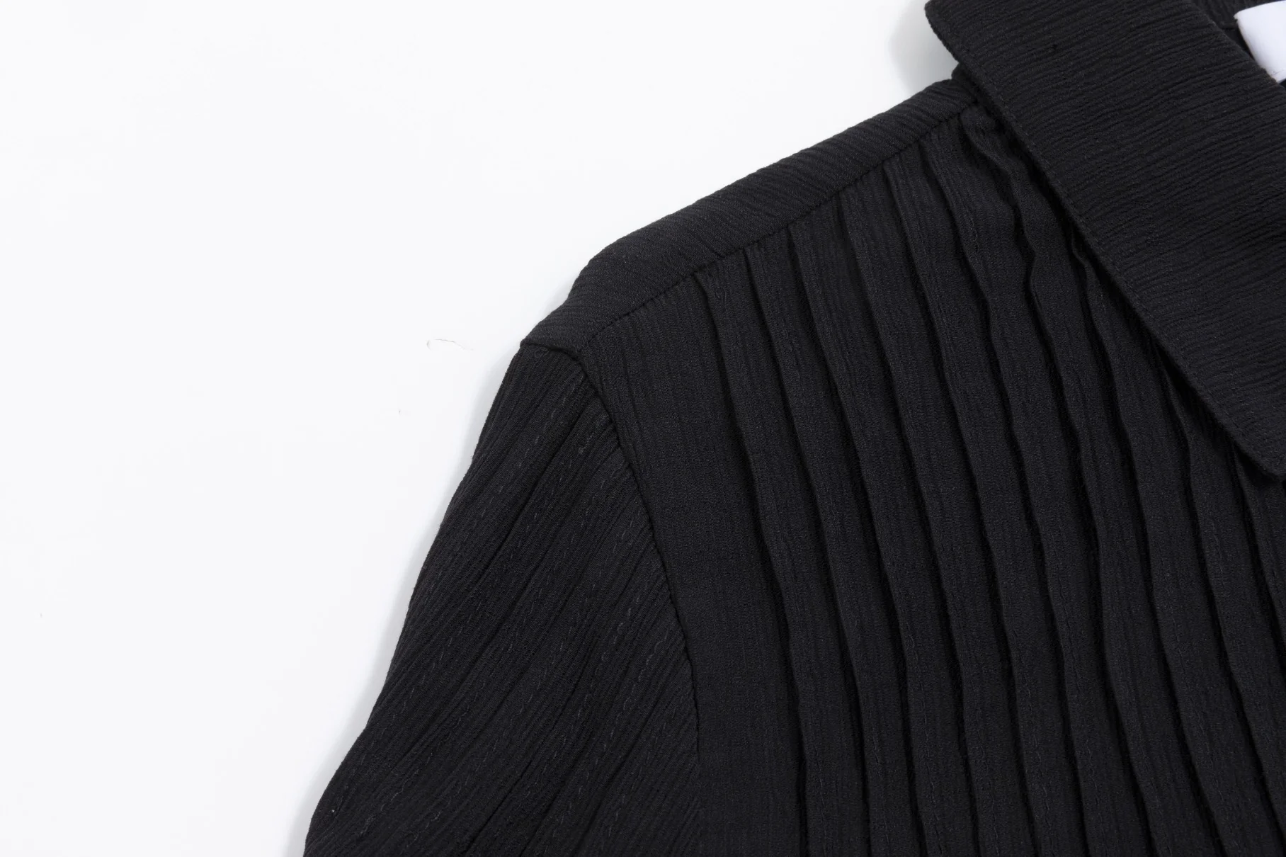 Black Chiffon Button Down Top - Image 4
