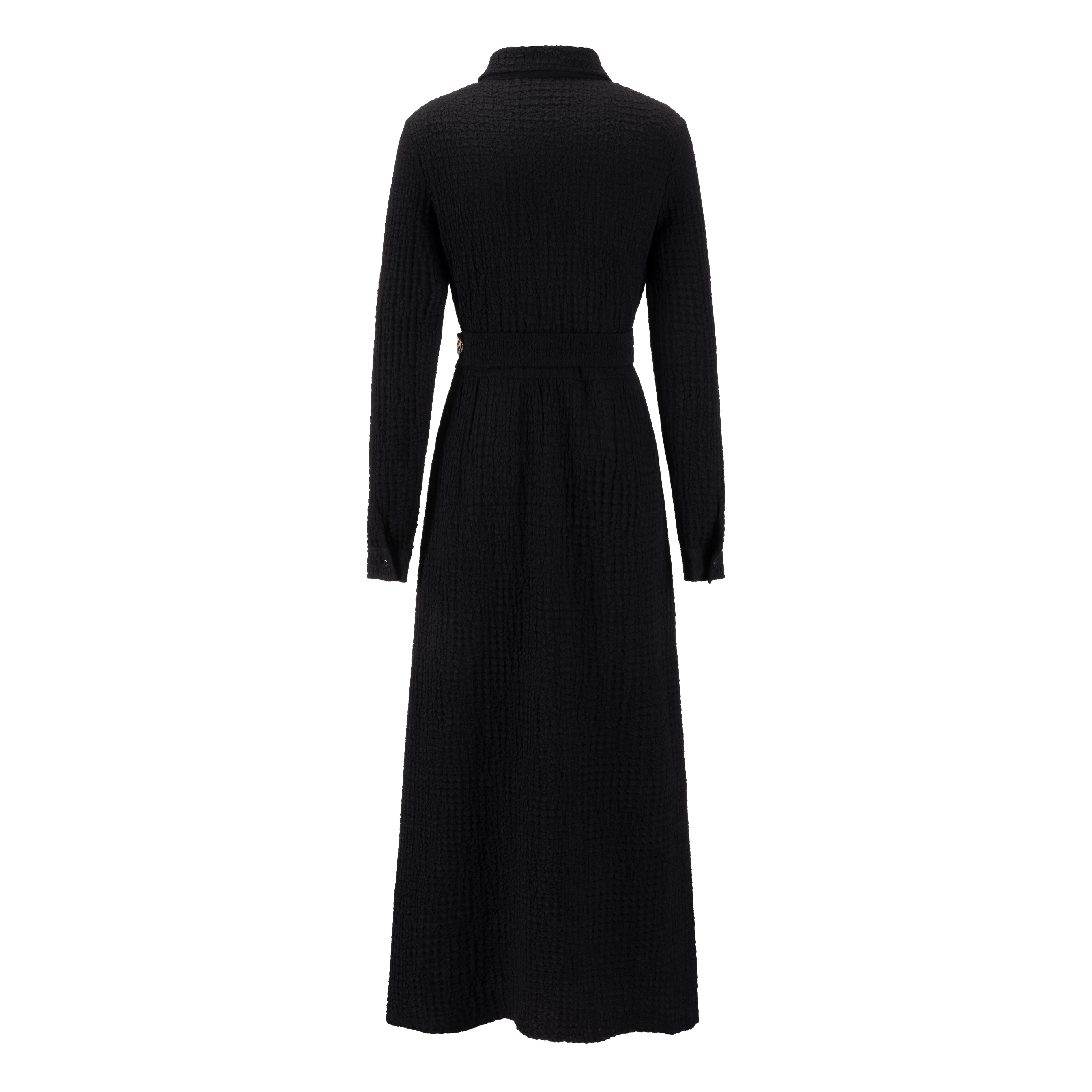 Black Dress With Gold Chain Belt - Image 3