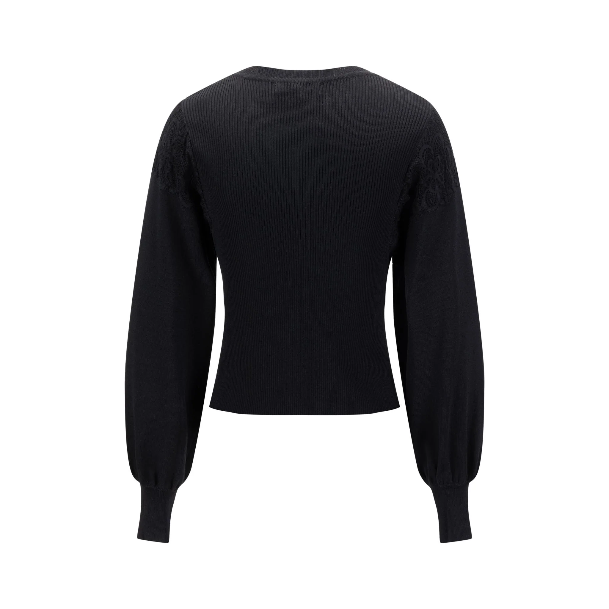 Black Lace Detail Cardigan - Image 4