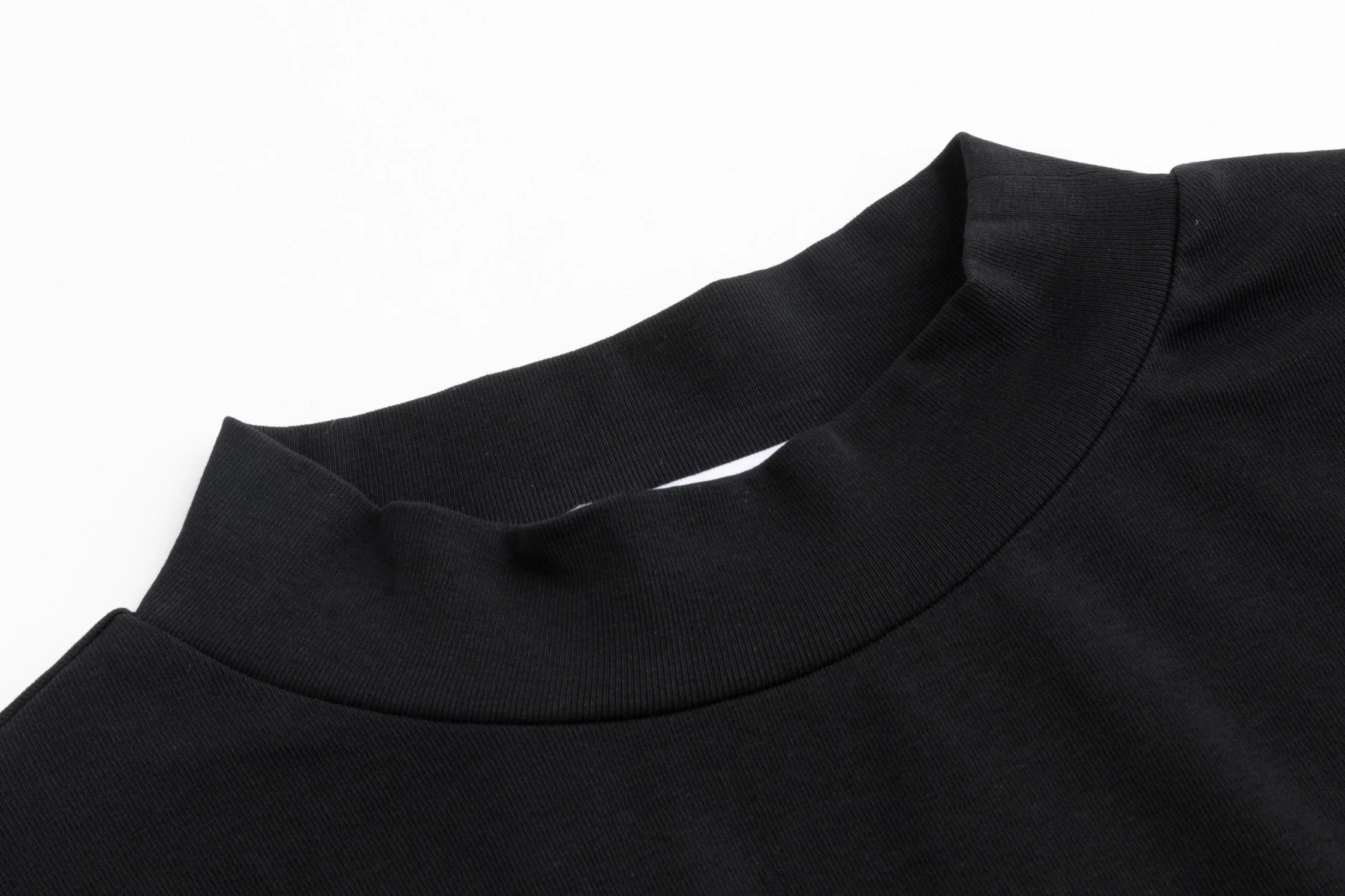 Black Mock Neck With Pockets On Sleeve - Image 4