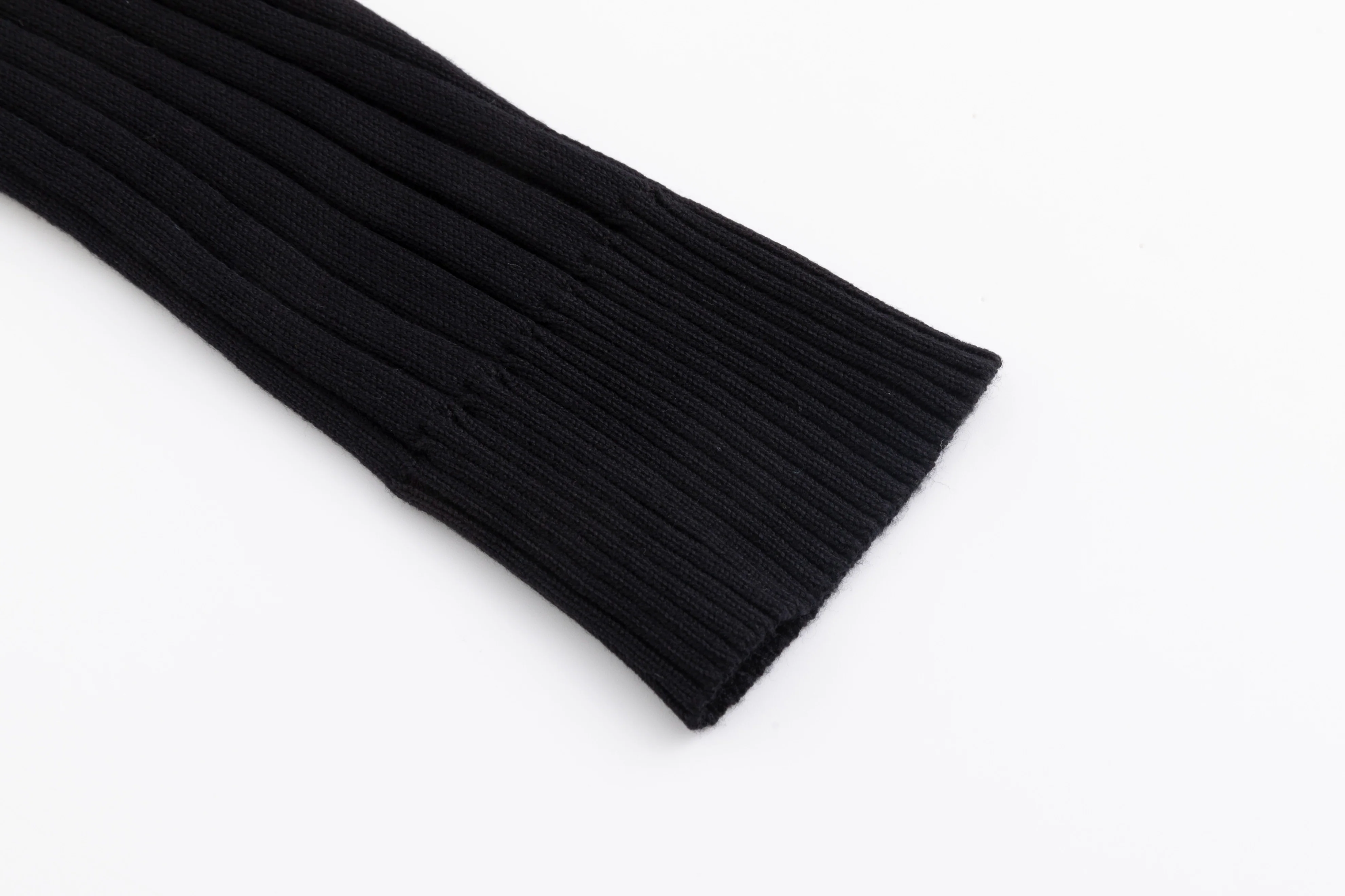 Ribbed Knit Top With Pocket - Black - Image 3