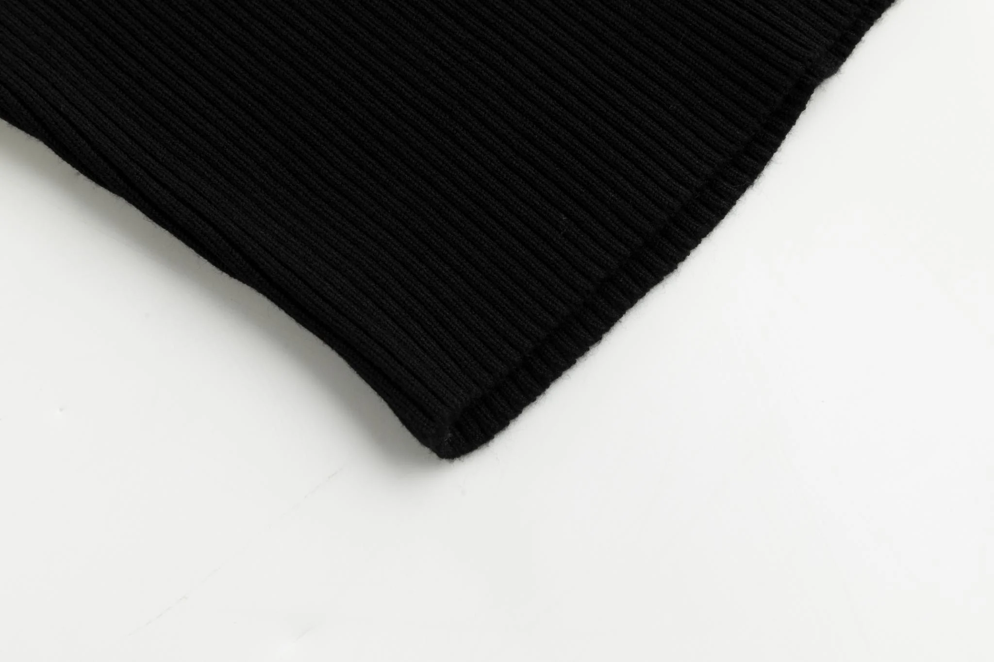 Black Ribbed Turtle Neck Sweater - Image 5