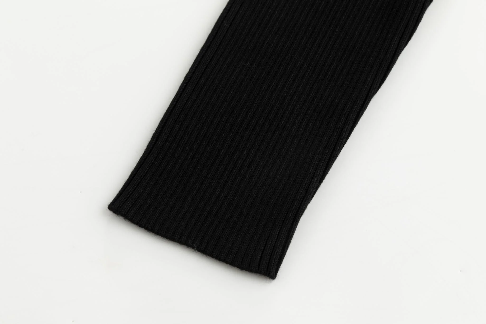 Black Ribbed Turtle Neck Sweater - Image 6