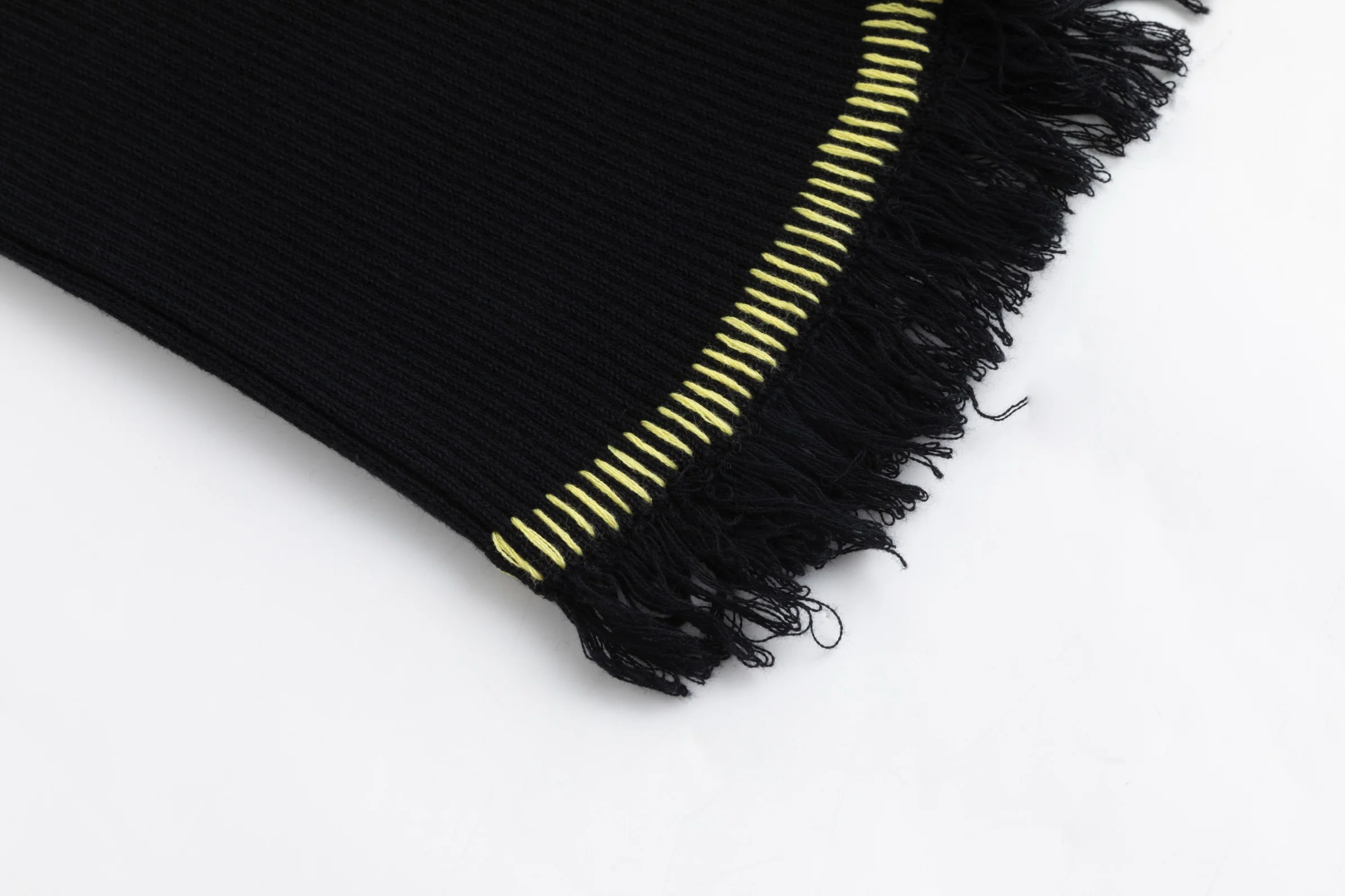 Black Ribbed Vest With Shredded Ribbing - Image 5