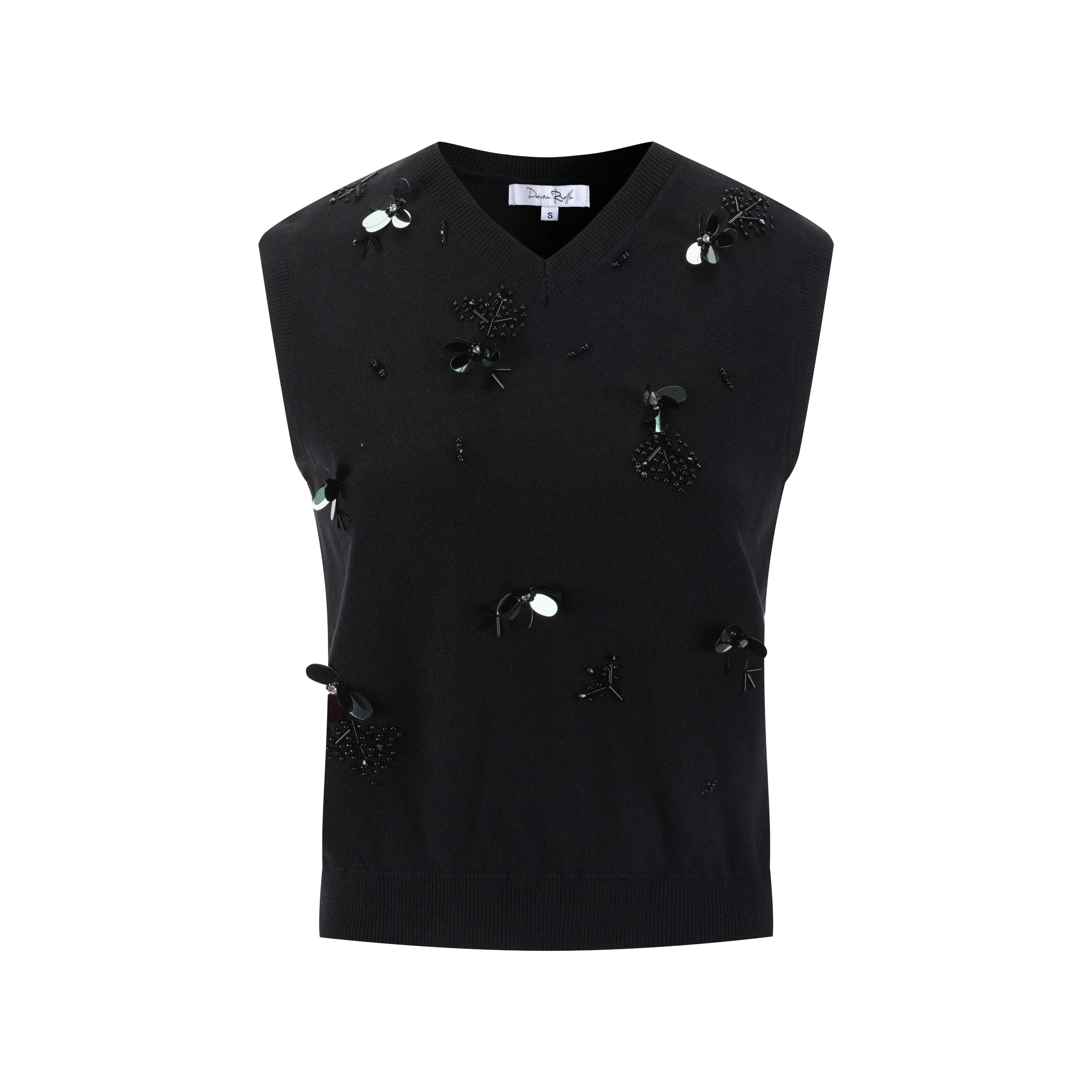 Black Sequin Vest - Image 2