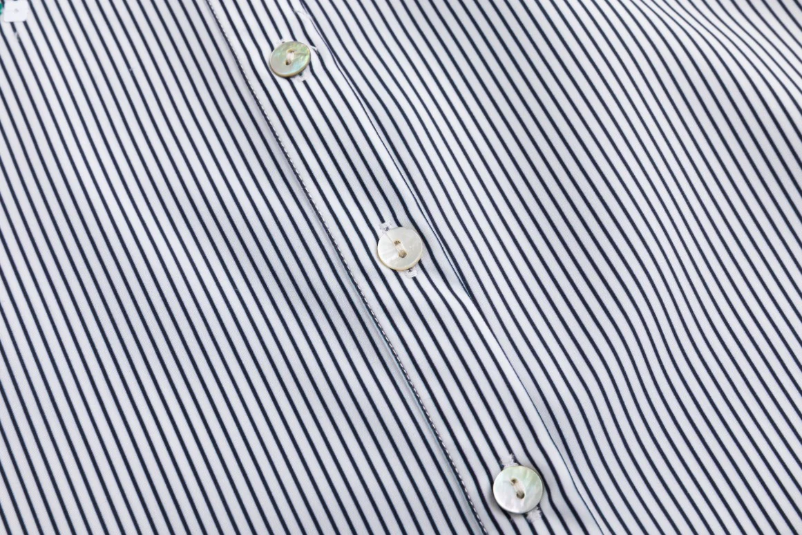 Black Striped Blouse With Colorful Beading - Image 6