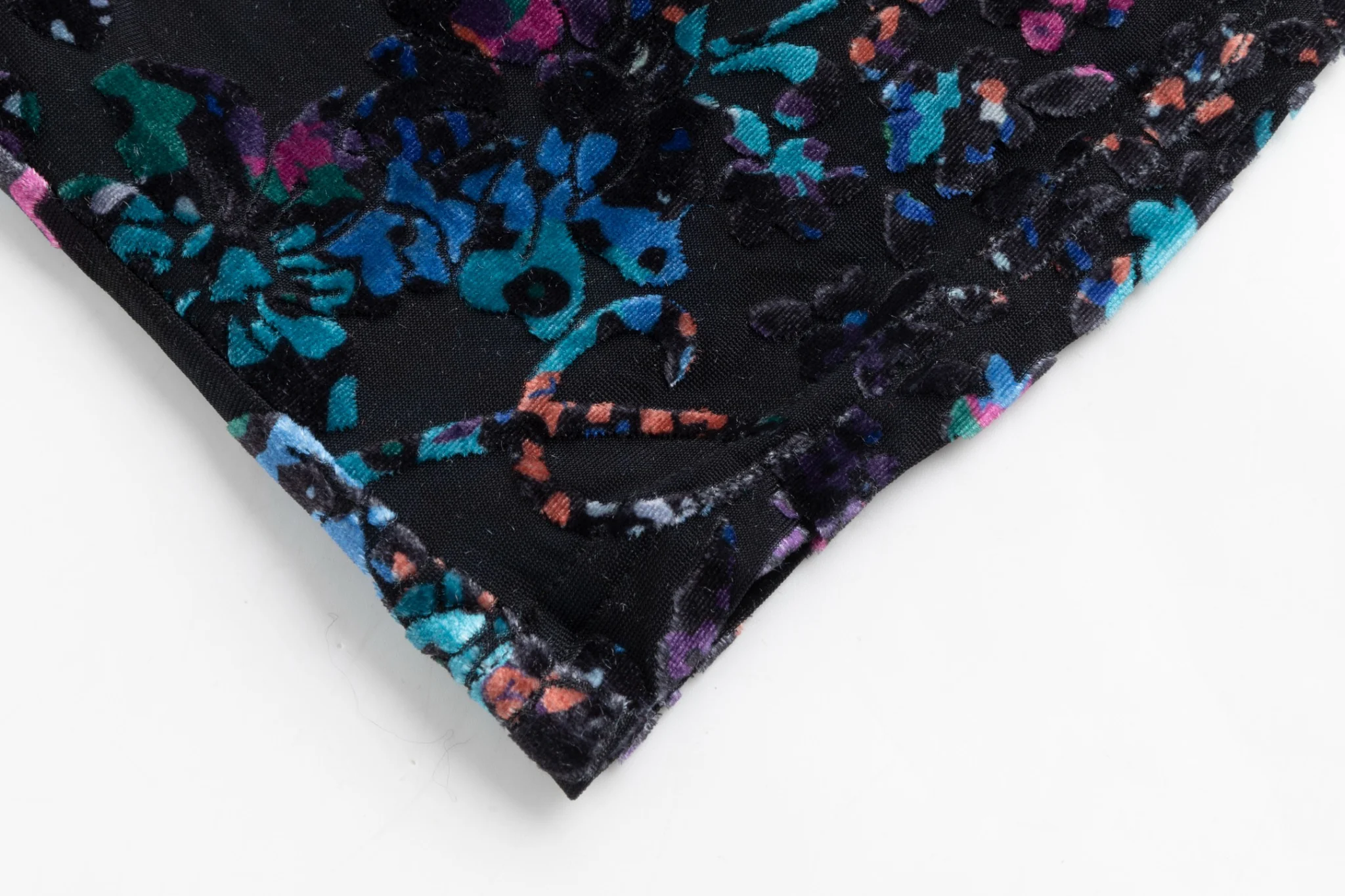 Black Velvet Jumper With Printed Cut Velvet Underlay - Image 5