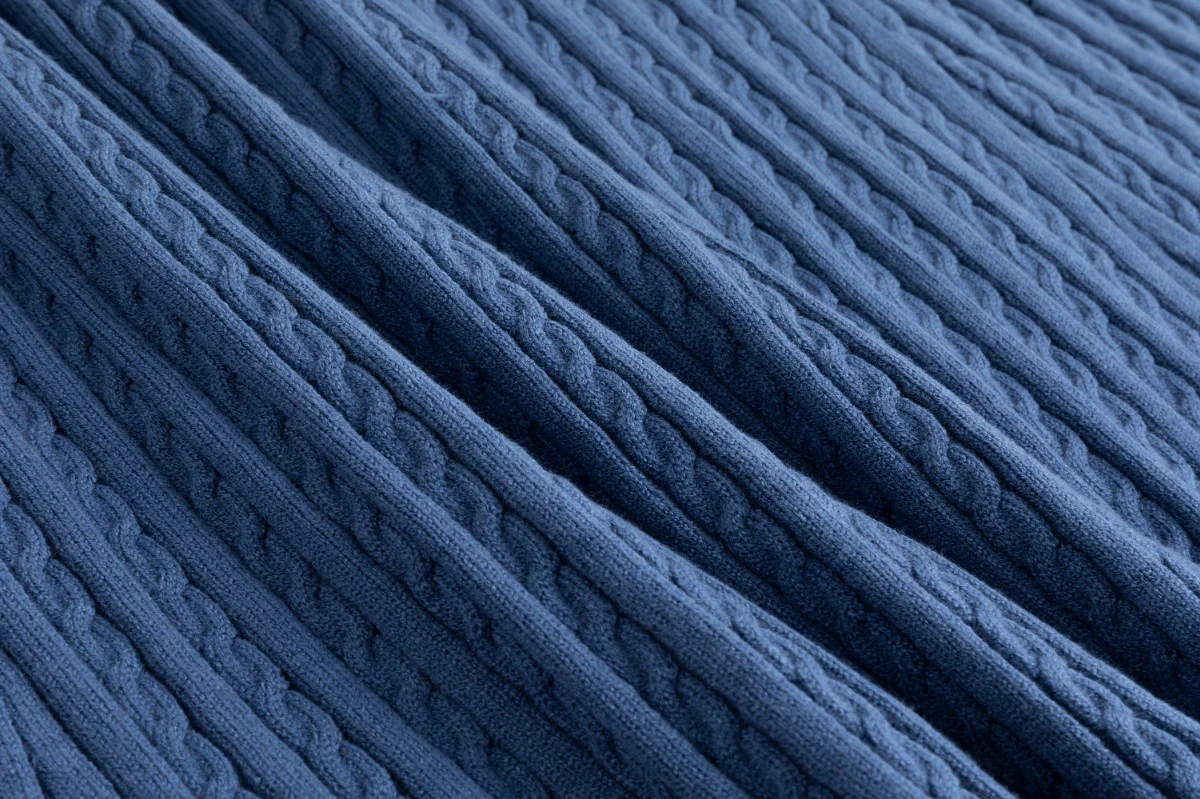 Cable Knit Skirt - Blue - Image 5