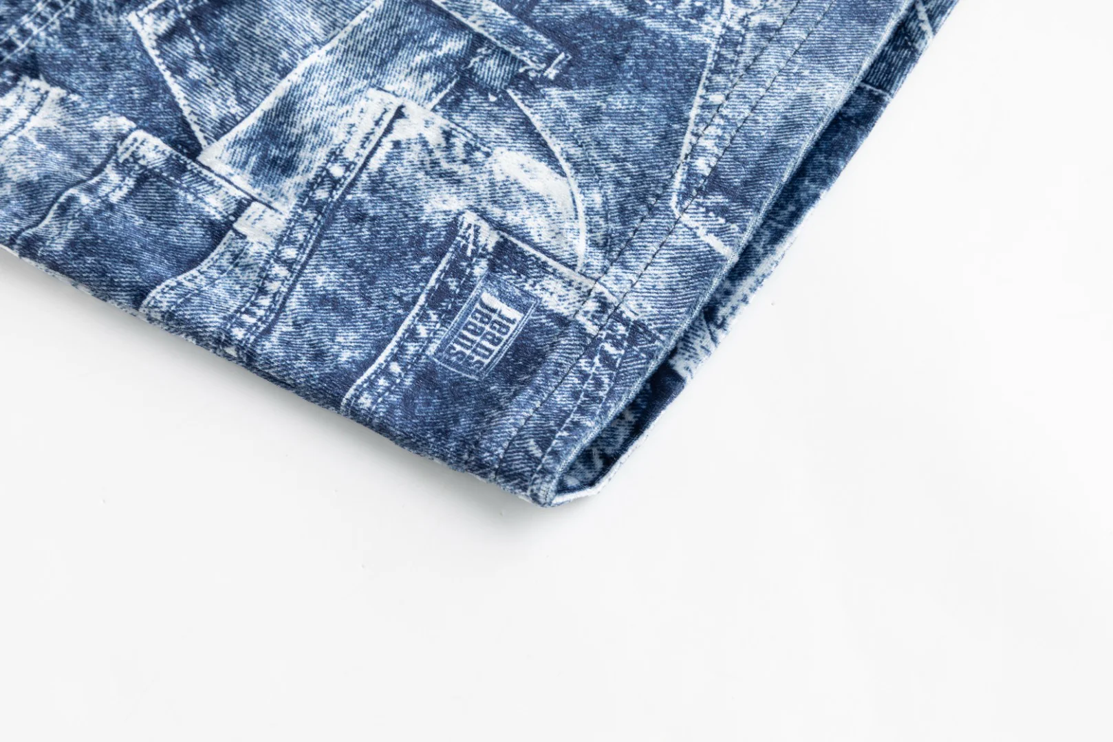 Blue Denim Patched Velvet Cardigan - Image 5
