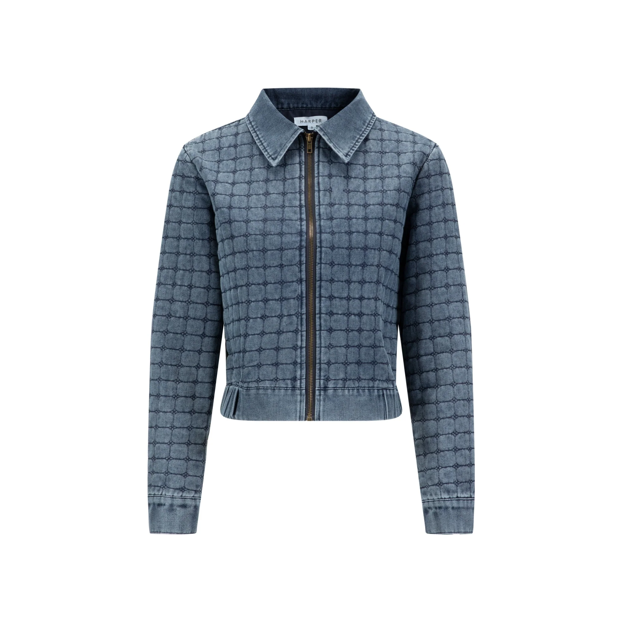 Blue Denim Quilted Jacket - Image 2