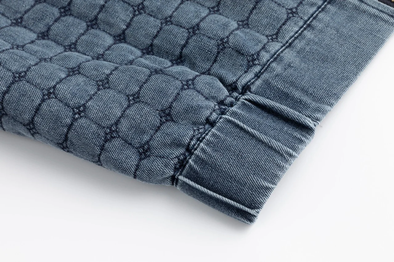 Blue Denim Quilted Jacket - Image 5