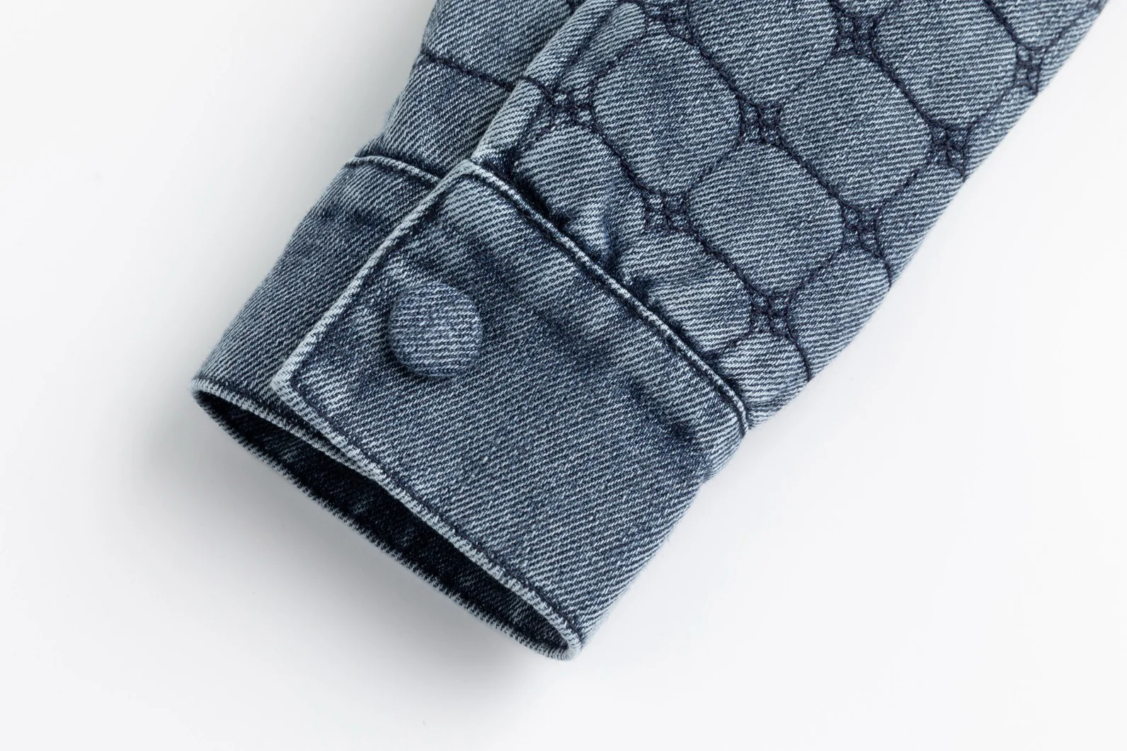 Blue Denim Quilted Jacket - Image 6