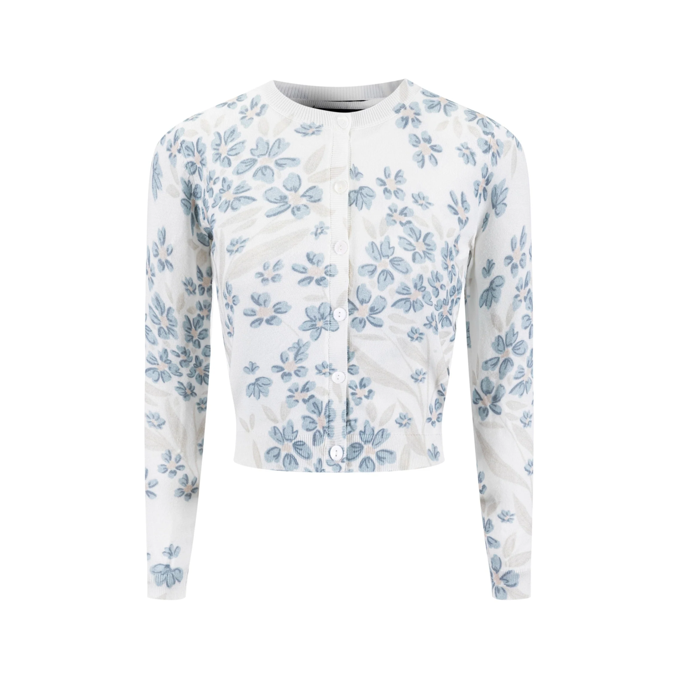 Blue Floral Knit Twinset - Image 2