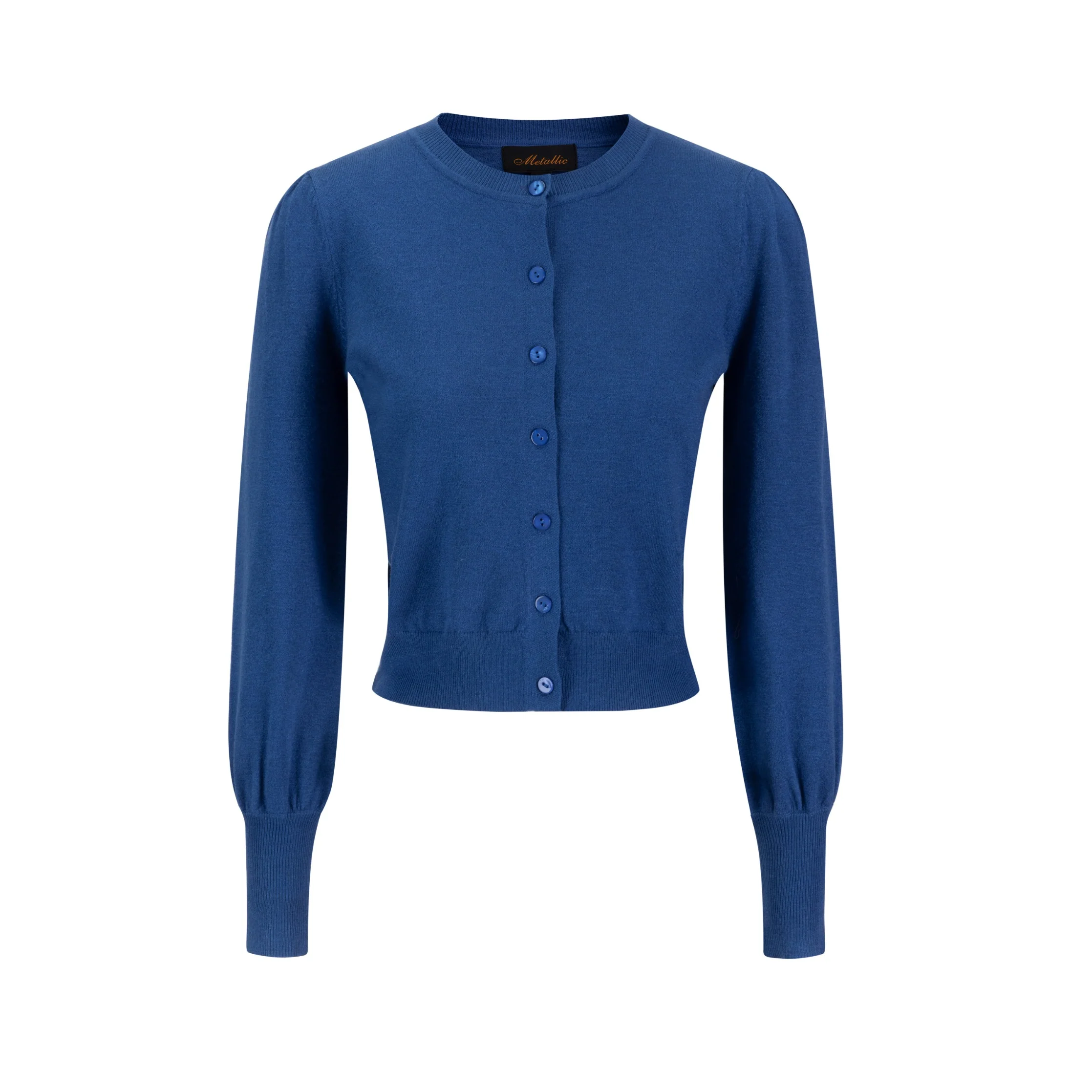 Blue Knit Cardigan - WS6264T-A - Image 2
