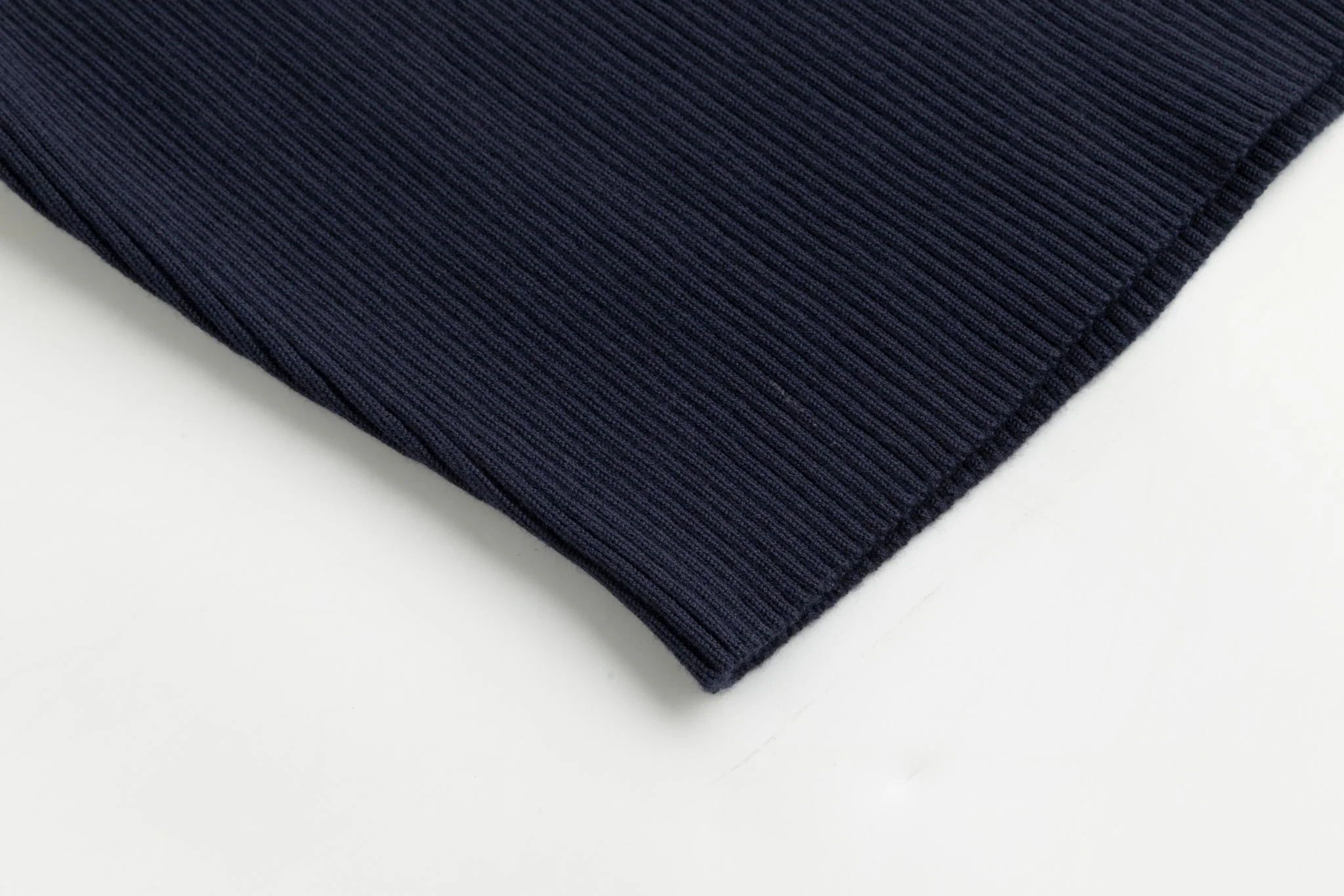 Blue Knit Mock Neck Top - Image 4