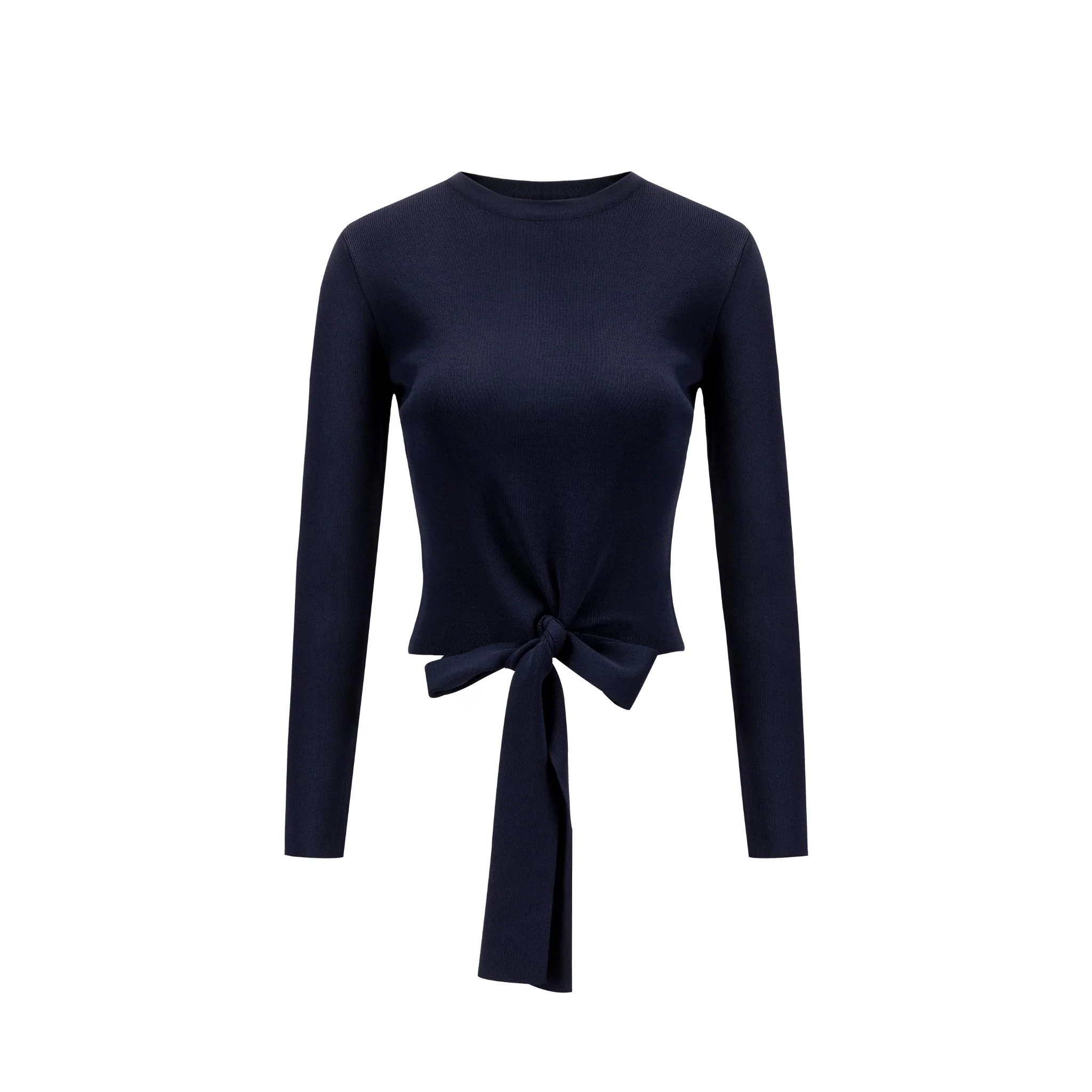 Blue Polish Knit Tie Top - Image 2