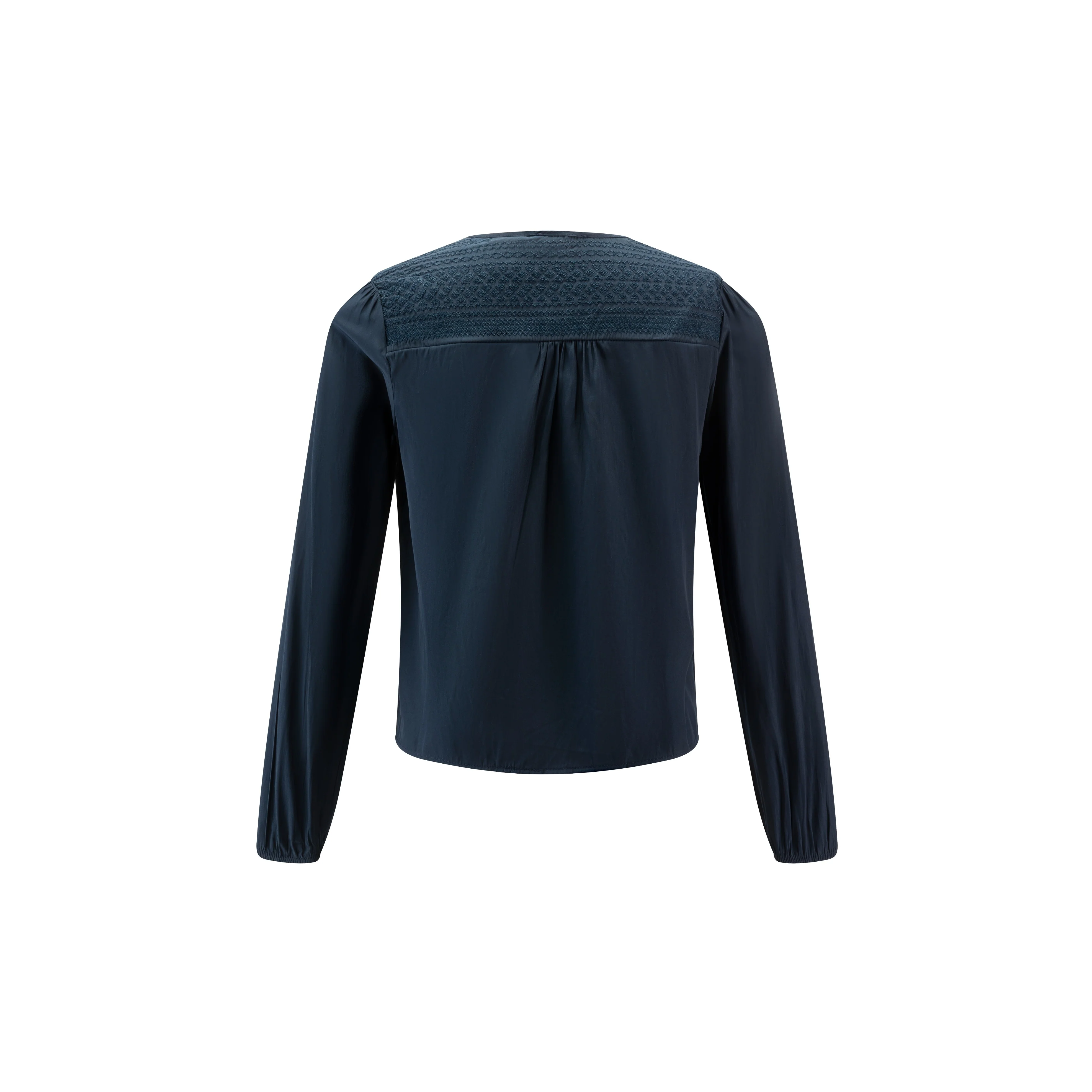 Blue Silk Embroidered Top - Image 3