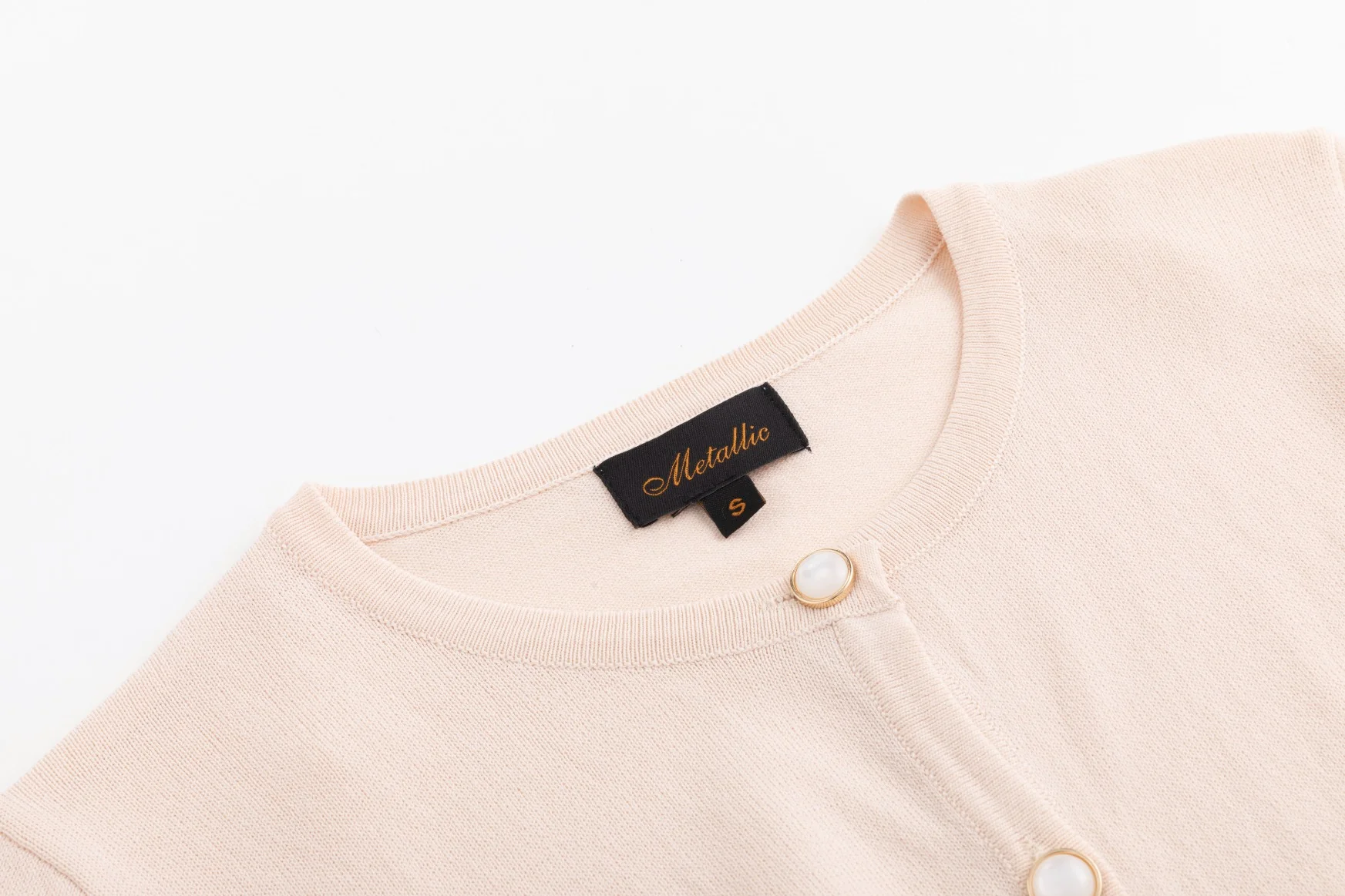 Blushy Pink Cardigan With Pearl Buttons - Image 5