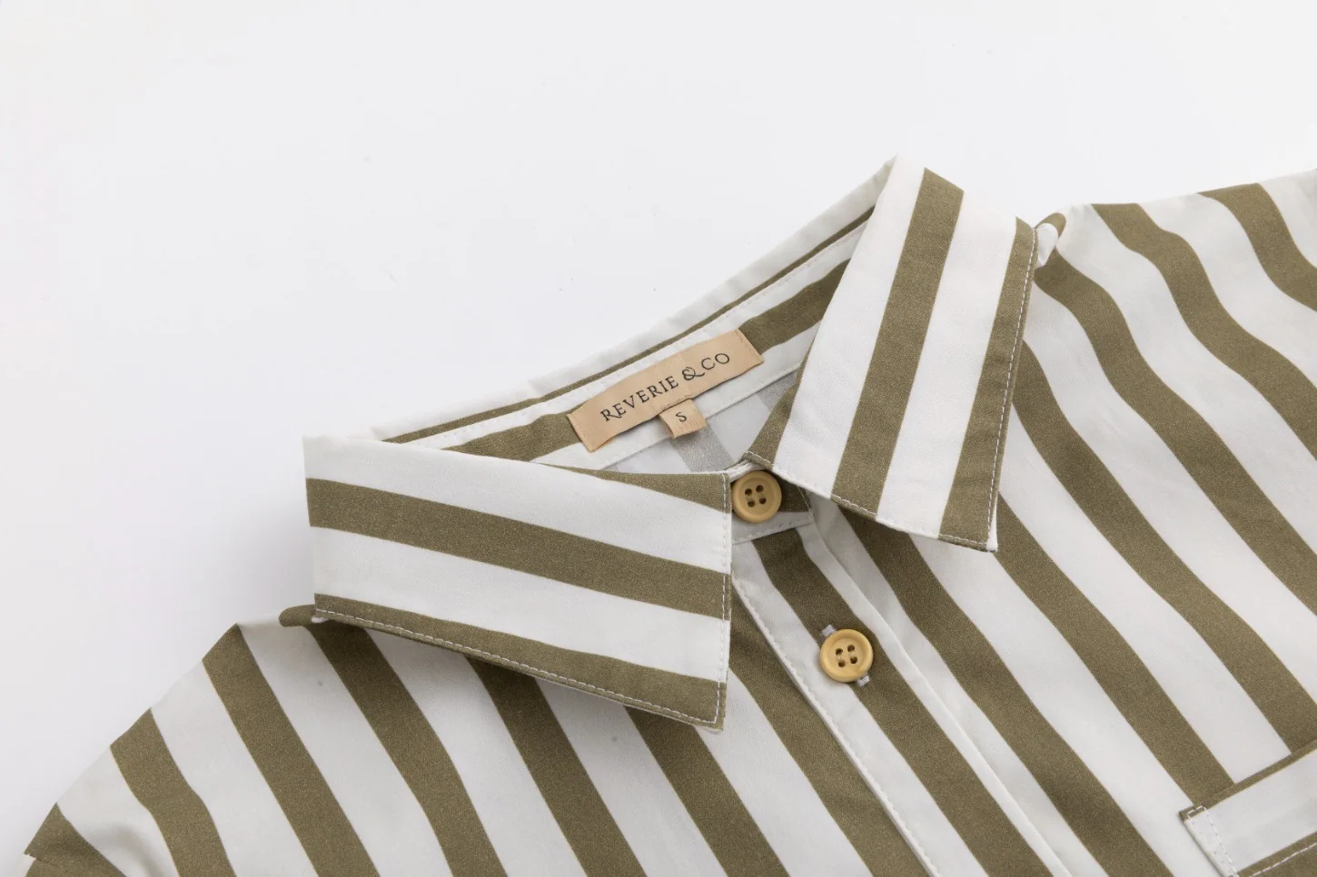 Bold Striped Blouse - Pattern Green Moss - Image 4