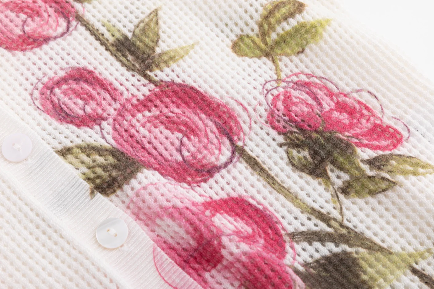 Box Hole Knit Painted Floral Sweater - Image 6