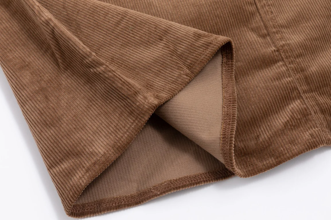 Corduroy Skirt - Brown - Image 6