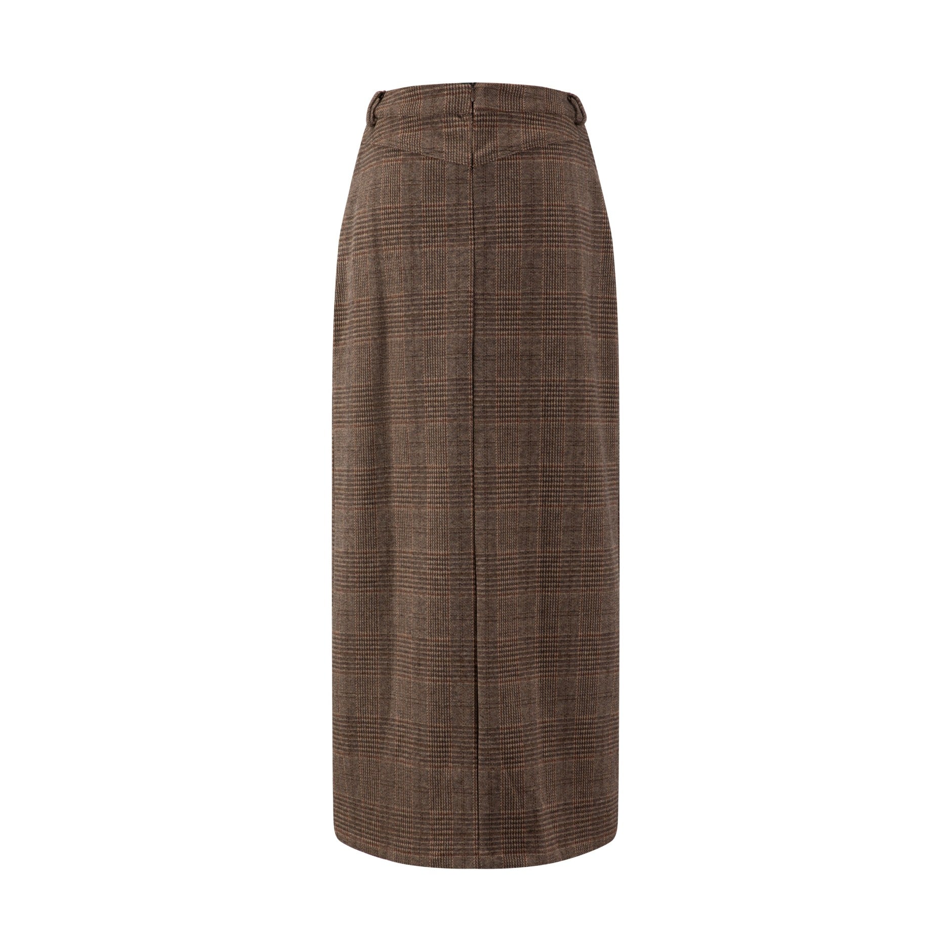 Brown Plaid Midi Skirt - Image 4