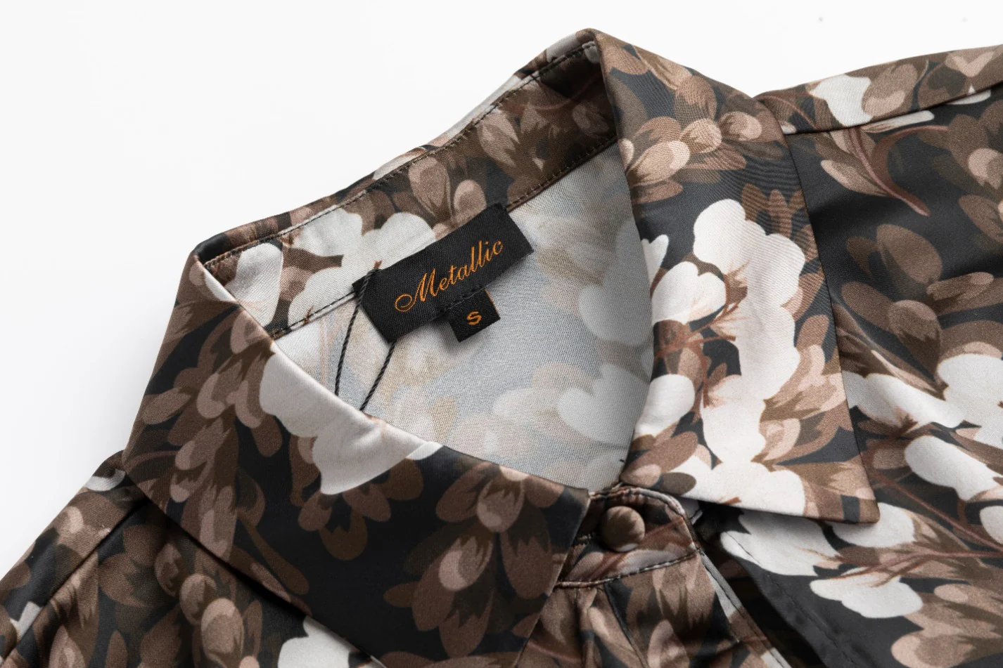 Brown Printed Belted Dress - Image 4