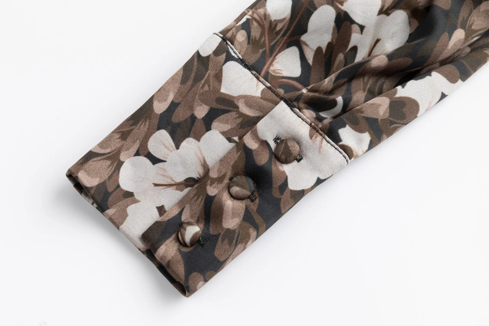 Brown Printed Belted Dress - Image 6