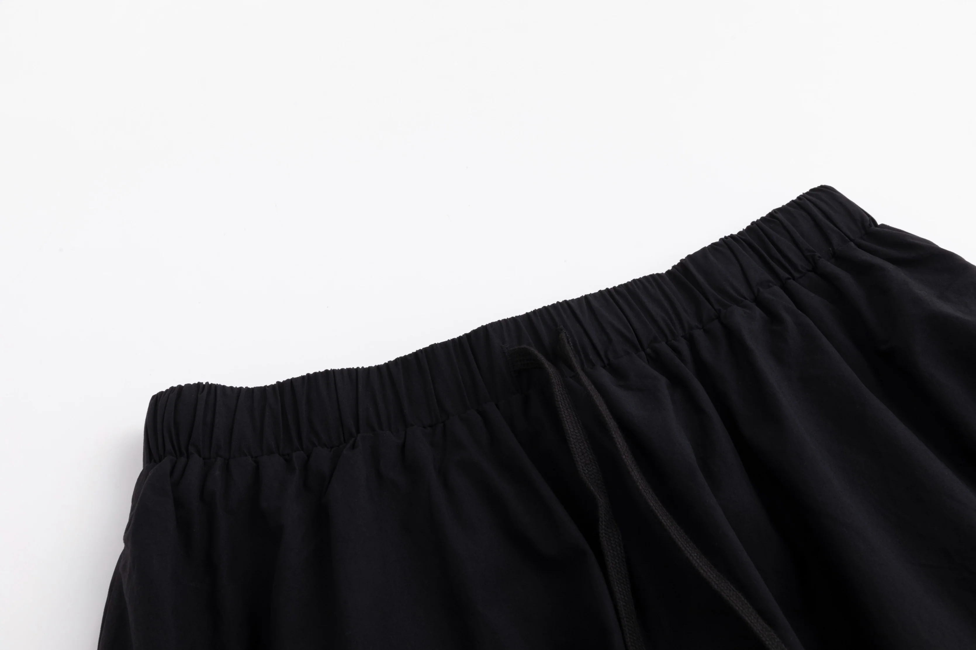 Bubble Skirt With Black Drawstring And Cargo Pocket- Black - Image 4