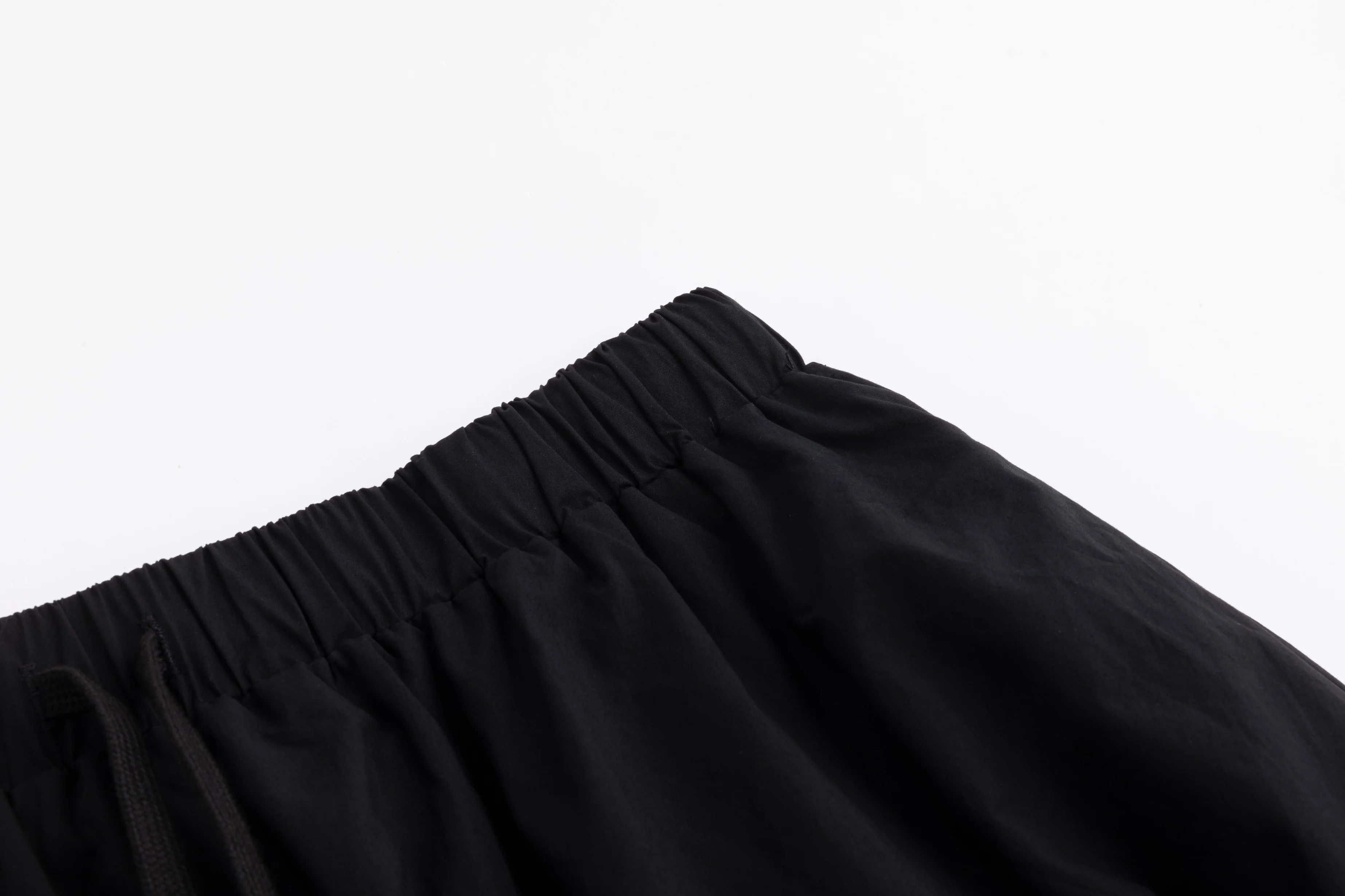 Bubble Skirt With Black Drawstring And Cargo Pocket- Black - Image 5