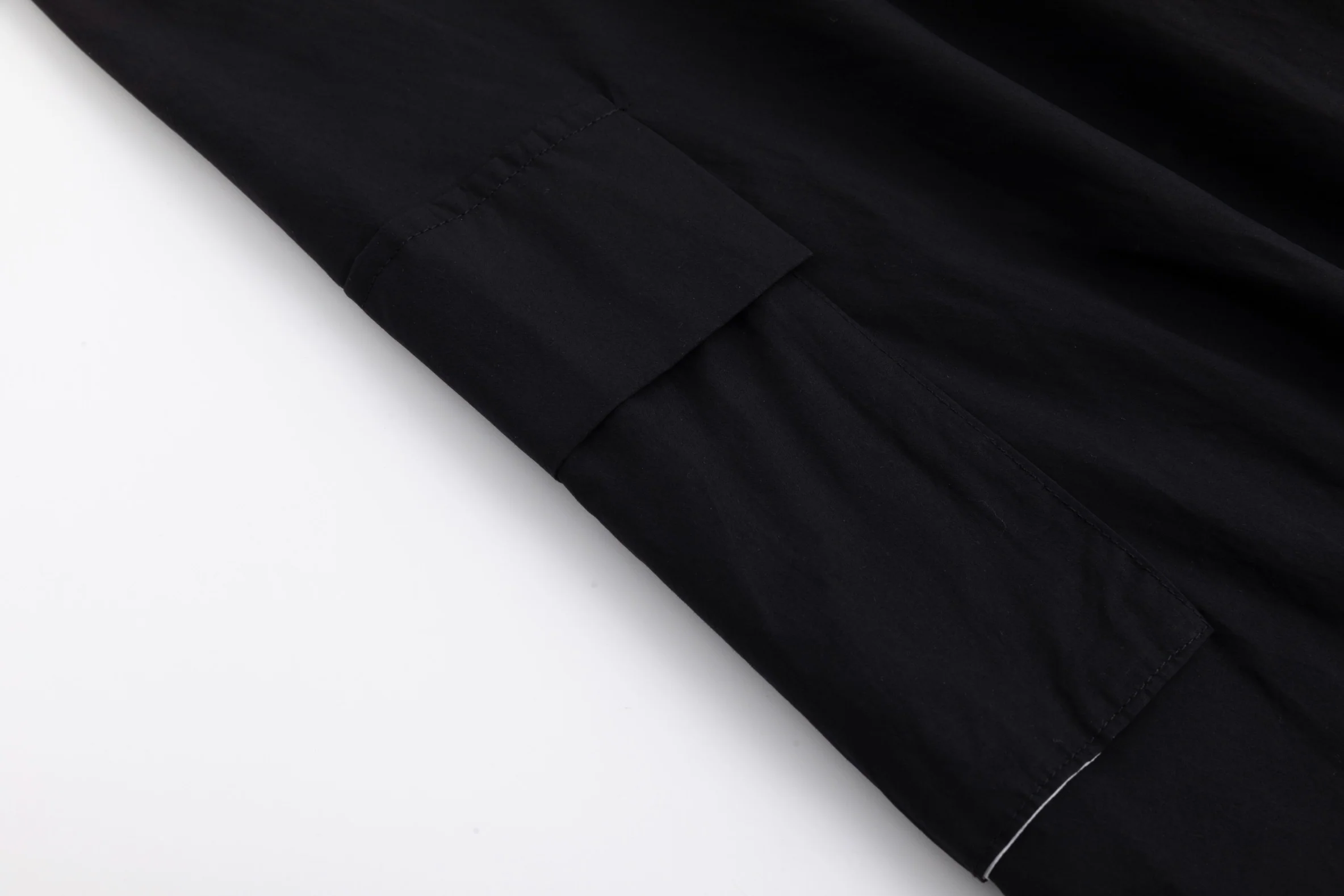 Bubble Skirt With Black Drawstring And Cargo Pocket- Black - Image 6
