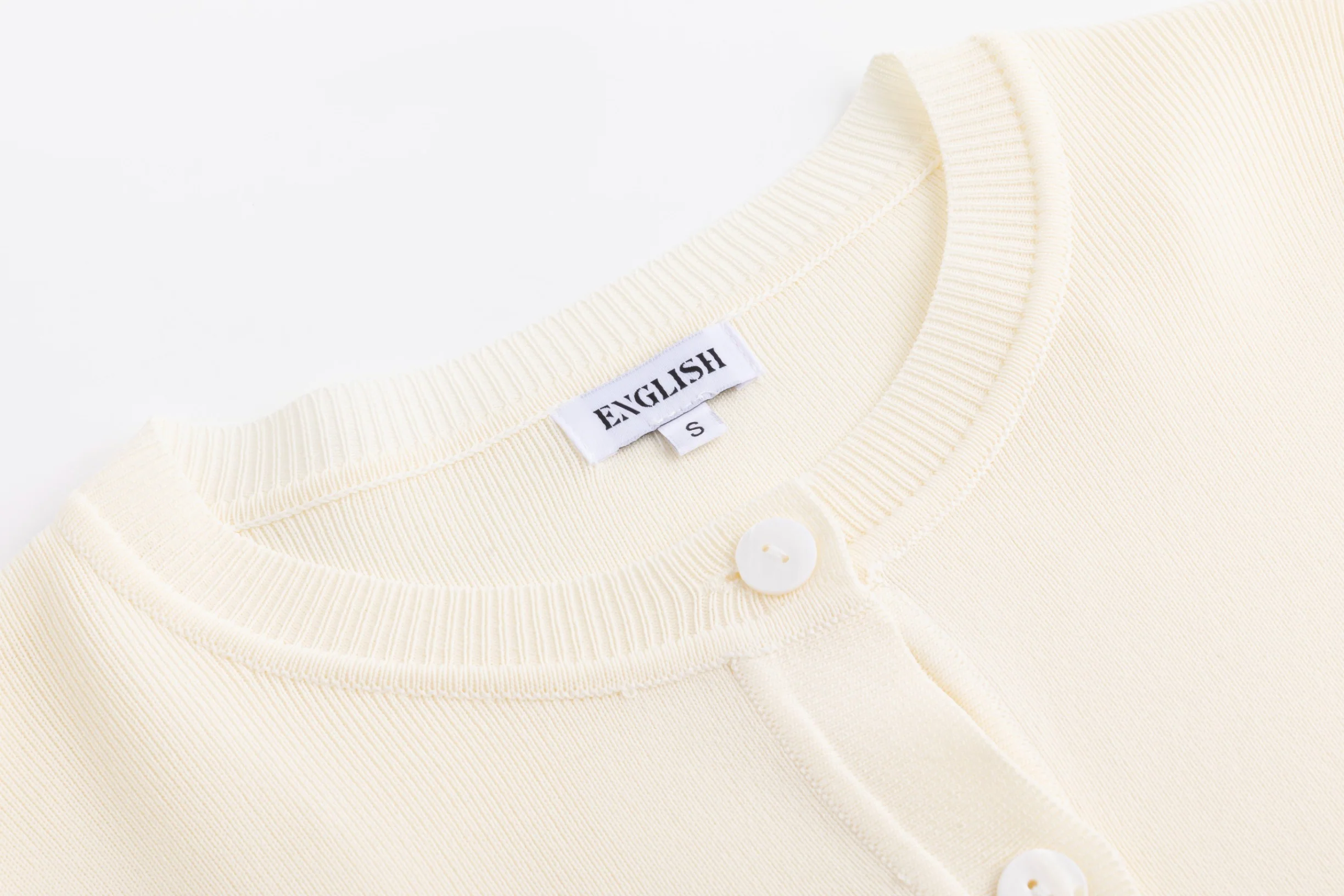 Button-Front Knit Cardigan With Scalloped Detail - Ivory - Image 6