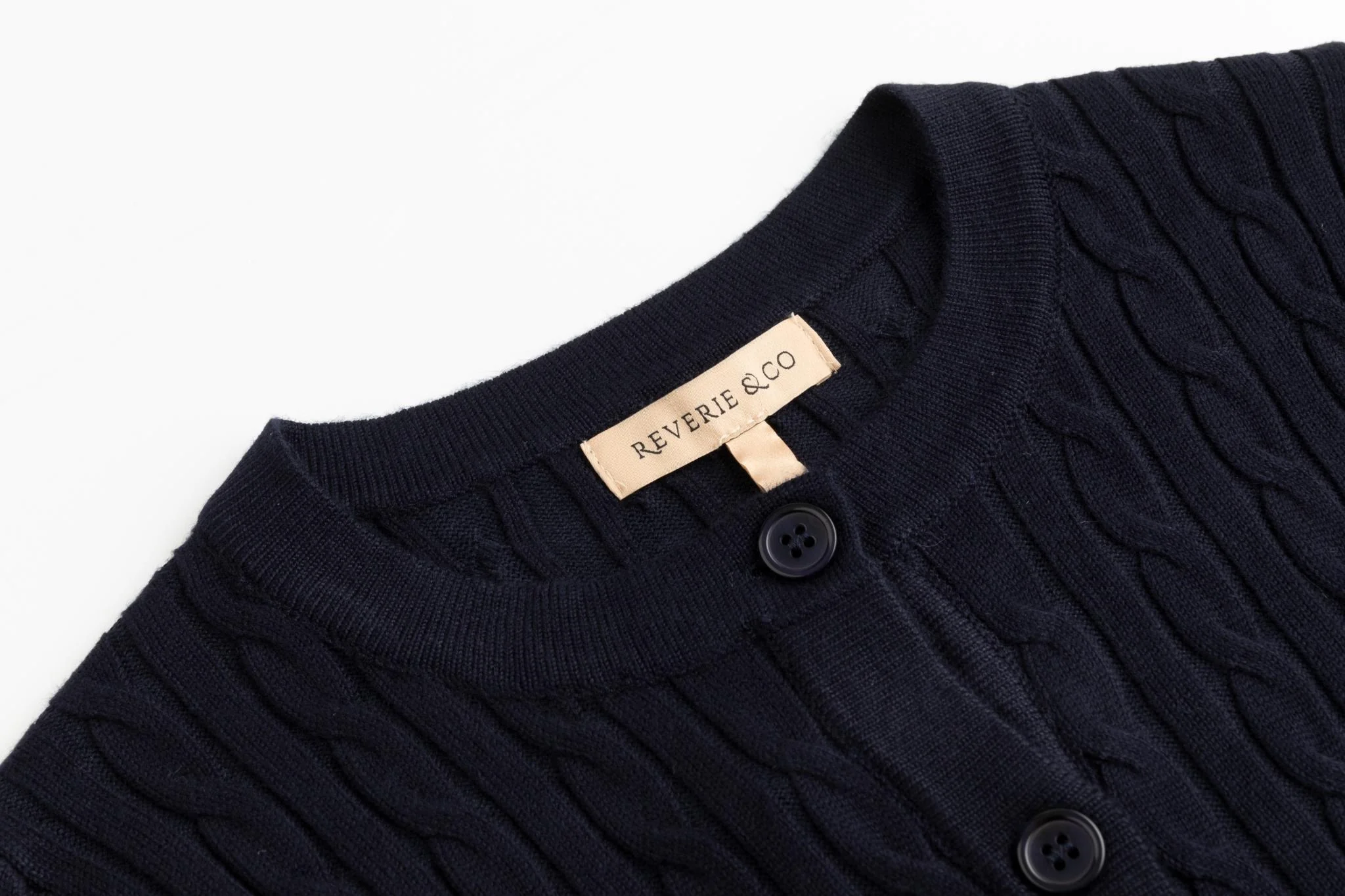 Cable Knit Cardigan - Blue - Image 3